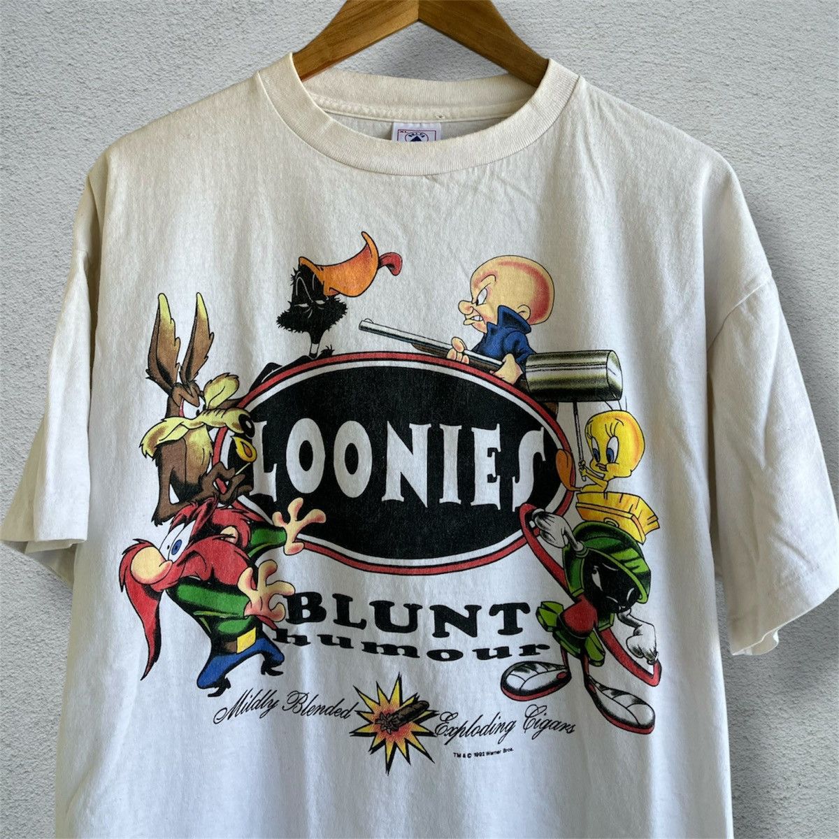 Delta Vintage 1992 Looney Toons Blunt Cigar Parody Tee Shirt 90s Size US XL / EU 56 / 4 - 7 Thumbnail