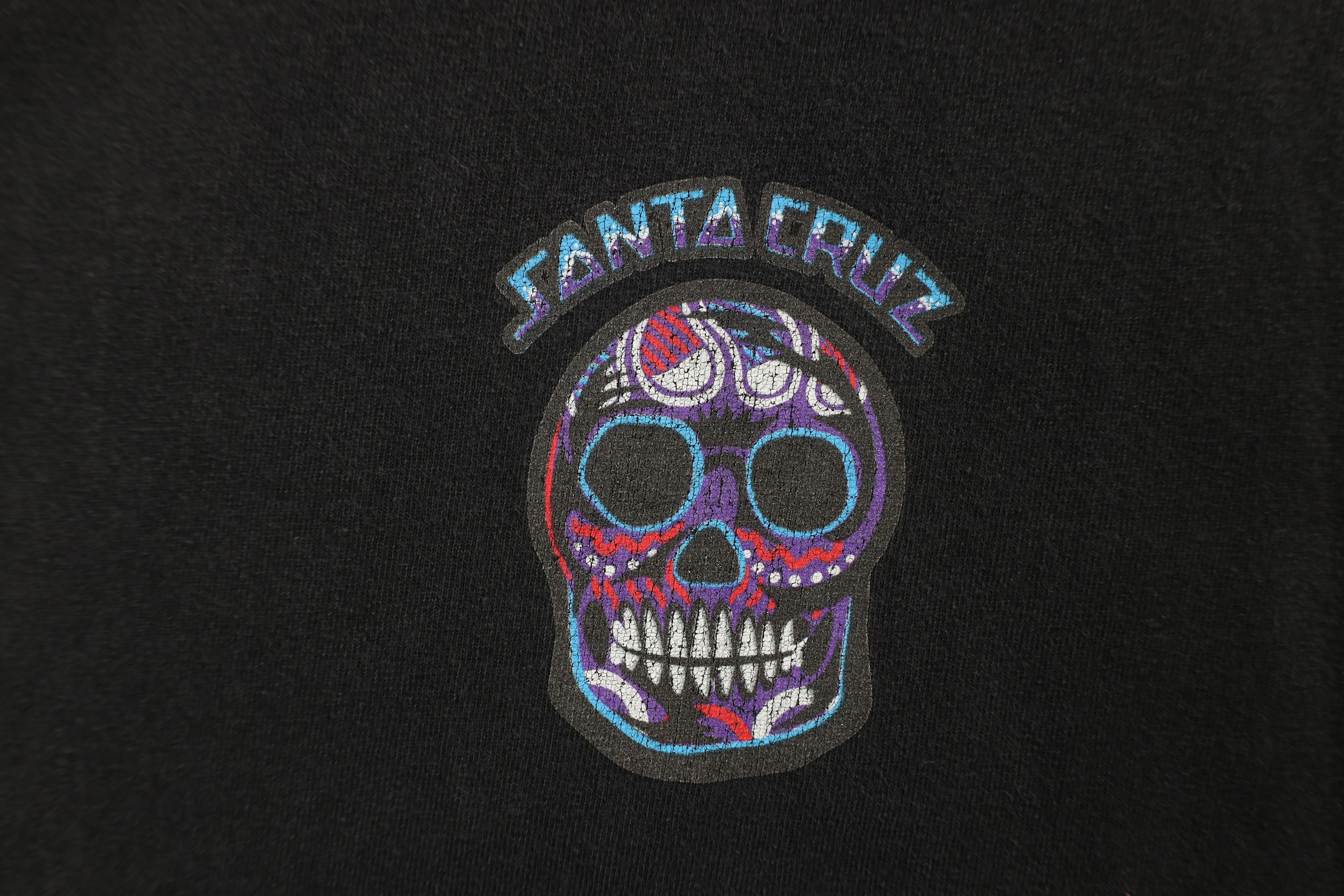 Santa Cruz Skateboards × Vintage Vintage Y2K Santa Cruz Skateboards Spell Sugar Skull T-Shirt Size US XL / EU 56 / 4 - 4 Thumbnail