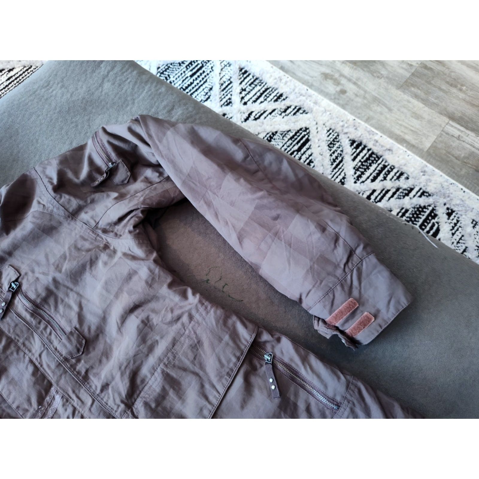 Vintage SIMMS Jacket Women Large Brown Nylon Hooded Winter Coat Ski Snowboard Womens Size L / US 10 / IT 46 - 7 Thumbnail
