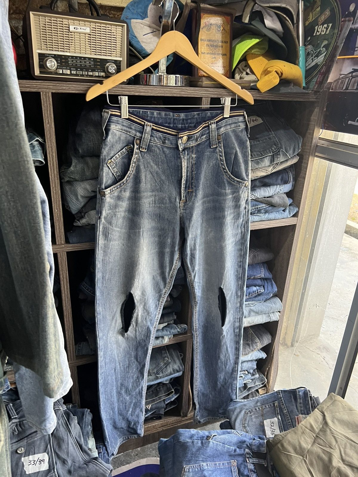Edwin 🔥Edwin Jersey Distressed Denim Size US 31 - 4 Thumbnail