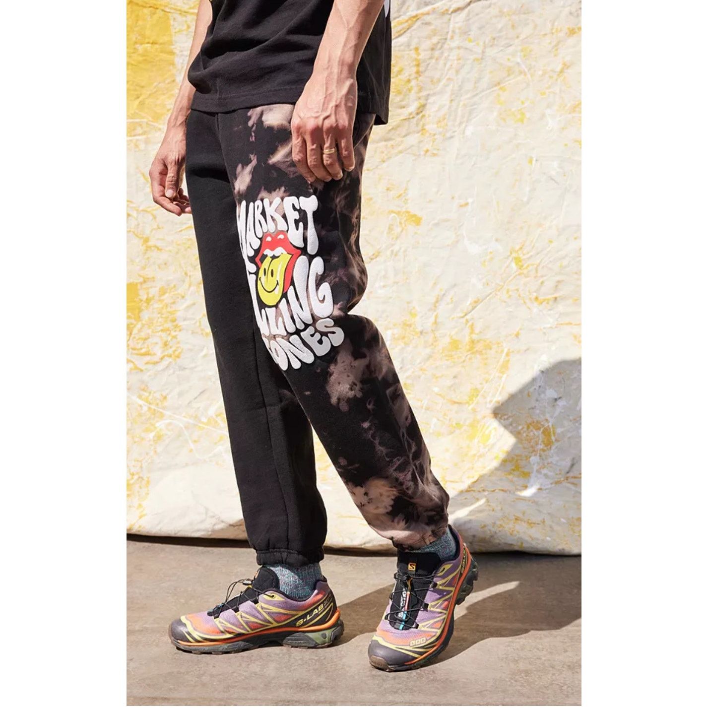 Market Smiley X MARKET Rolling Stone Joggers Brown Black Tie Dye XL Size US 36 / EU 52 - 1 Thumbnail