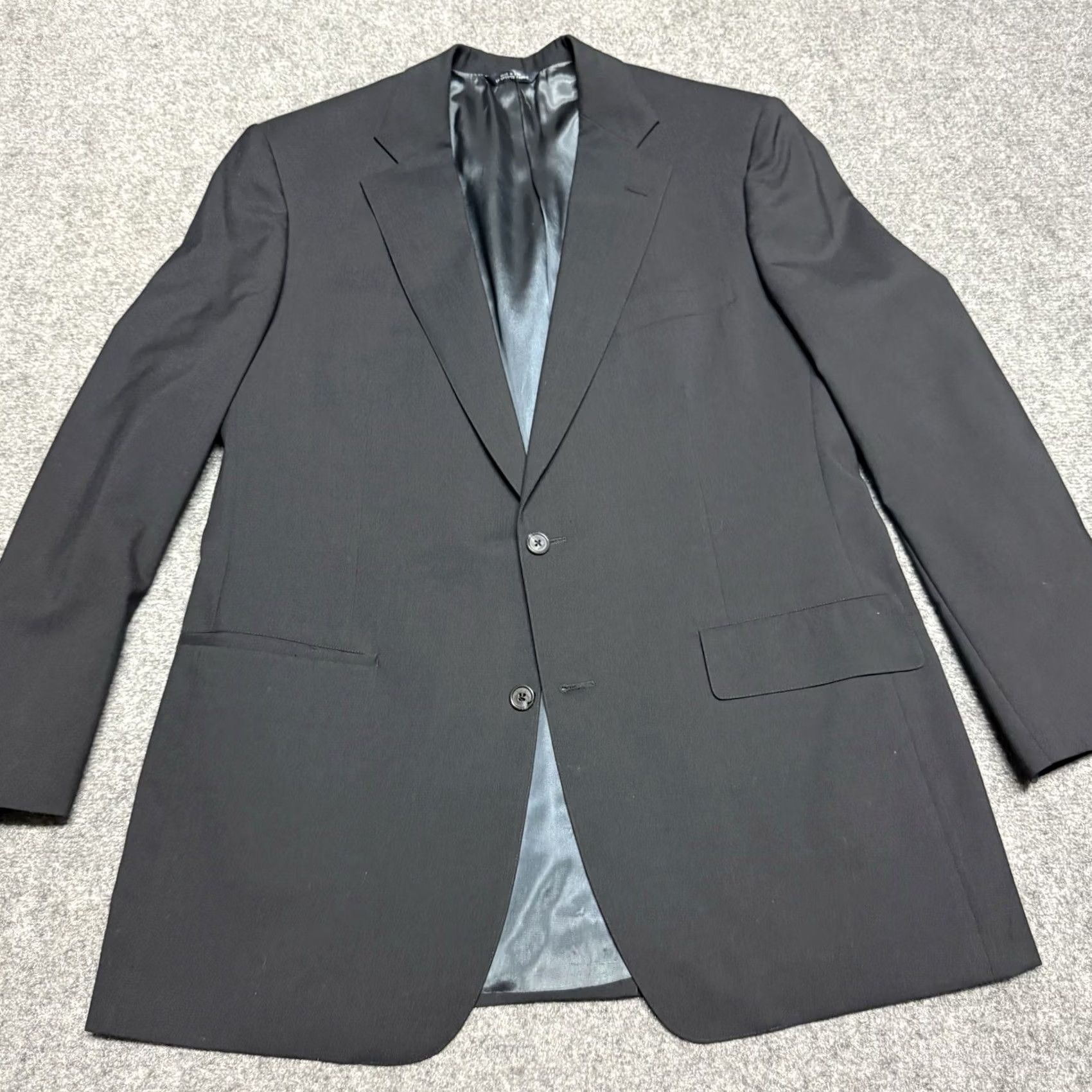 Brooks Brothers Brooks Brothers Blazer Jacket Mens 43L Black Brooksease 100% Wool Sport Coat Size 46R - 2 Thumbnail
