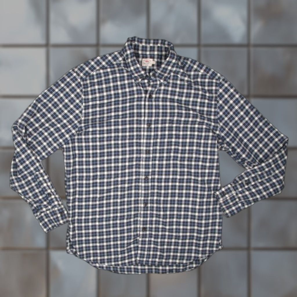Faherty Faherty Shirt Mens XL Black Check Button-Up Long Sleeve Casual Work Size US XL / EU 56 / 4 - 1 Thumbnail