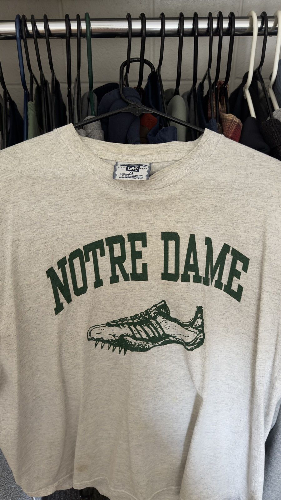 Lee RARE Vintage Notre Dame Tee Size US XL / EU 56 / 4 - 1 Thumbnail