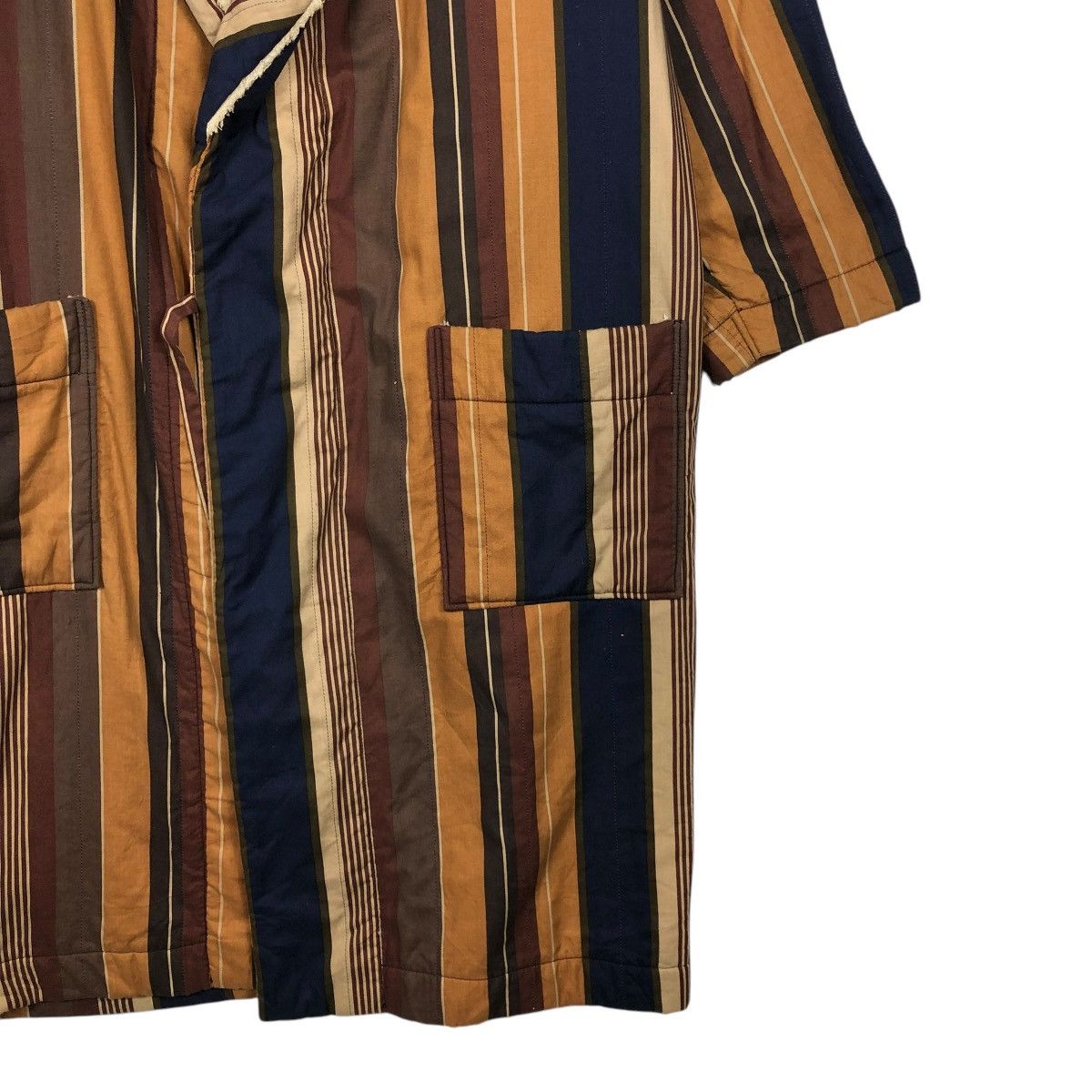 Japanese Brand 🔥VINTAGE LONG BATH ROBE JACKET KENZO STRIPED DESIGN BLANKET Size US M / EU 48-50 / 2 - 8 Thumbnail