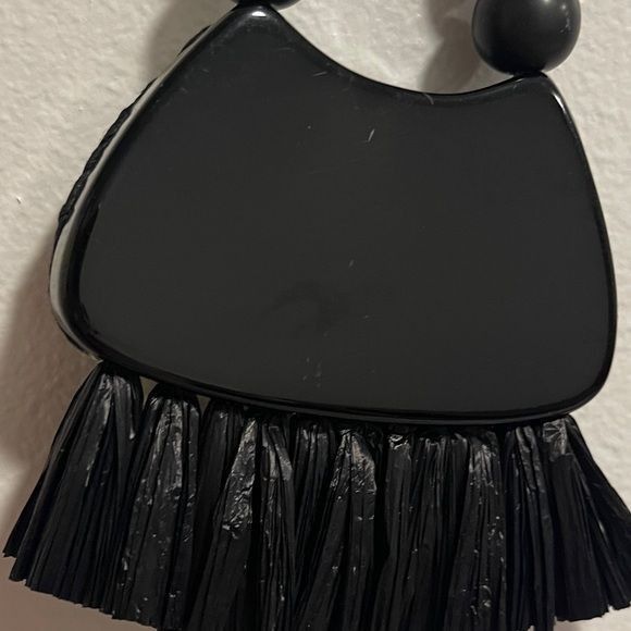 Chicos NWT Chico’s Raffia Pendant Necklace Black/White Size ONE SIZE - 8 Thumbnail
