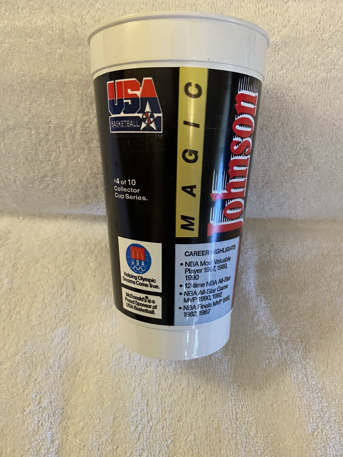 USA Olympics 1992 McDonald Team USA Olympic Basketball Cup Magic Johnson Size ONE SIZE - 2 Thumbnail