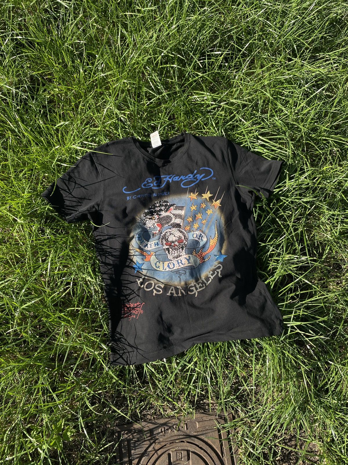 Ed Hardy Ed Hardy by Christian Audigier T-shirt Drip Crystals Vintage Size US S / EU 44-46 / 1 - 1 Thumbnail