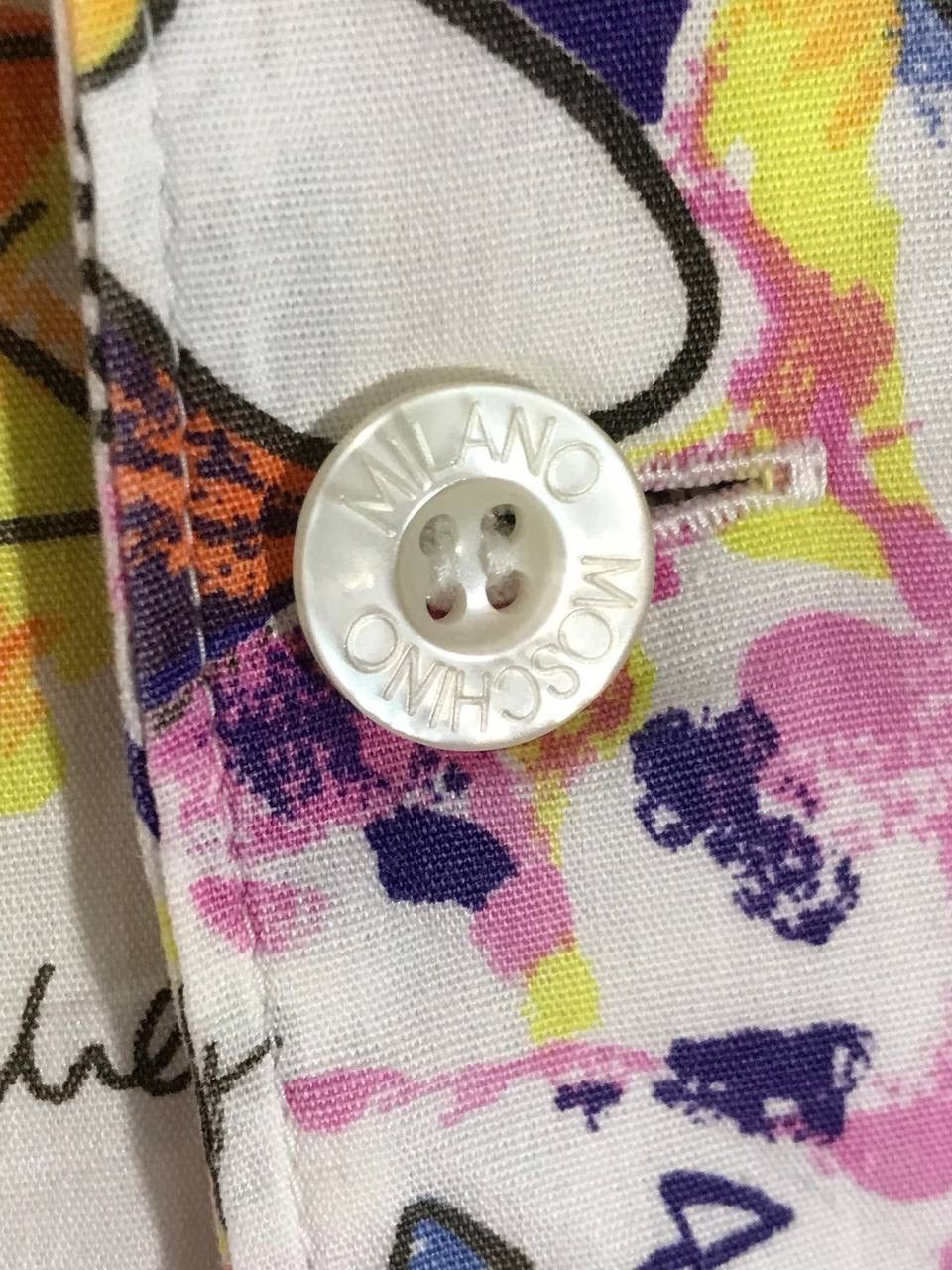 Moschino Open collar Fullprint sun flowers fish stars Size US L / EU 52-54 / 3 - 9 Thumbnail