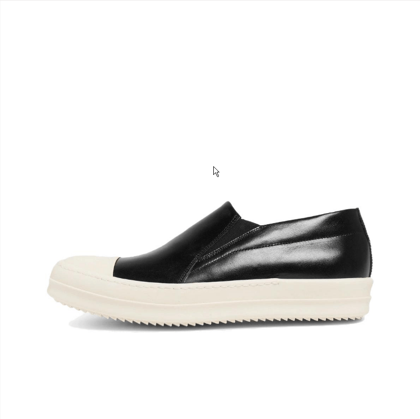 Rick Owens Rick Owens Black Leather Round Toe Sneakers Men's Size US 6 / EU 39 - 1 Thumbnail