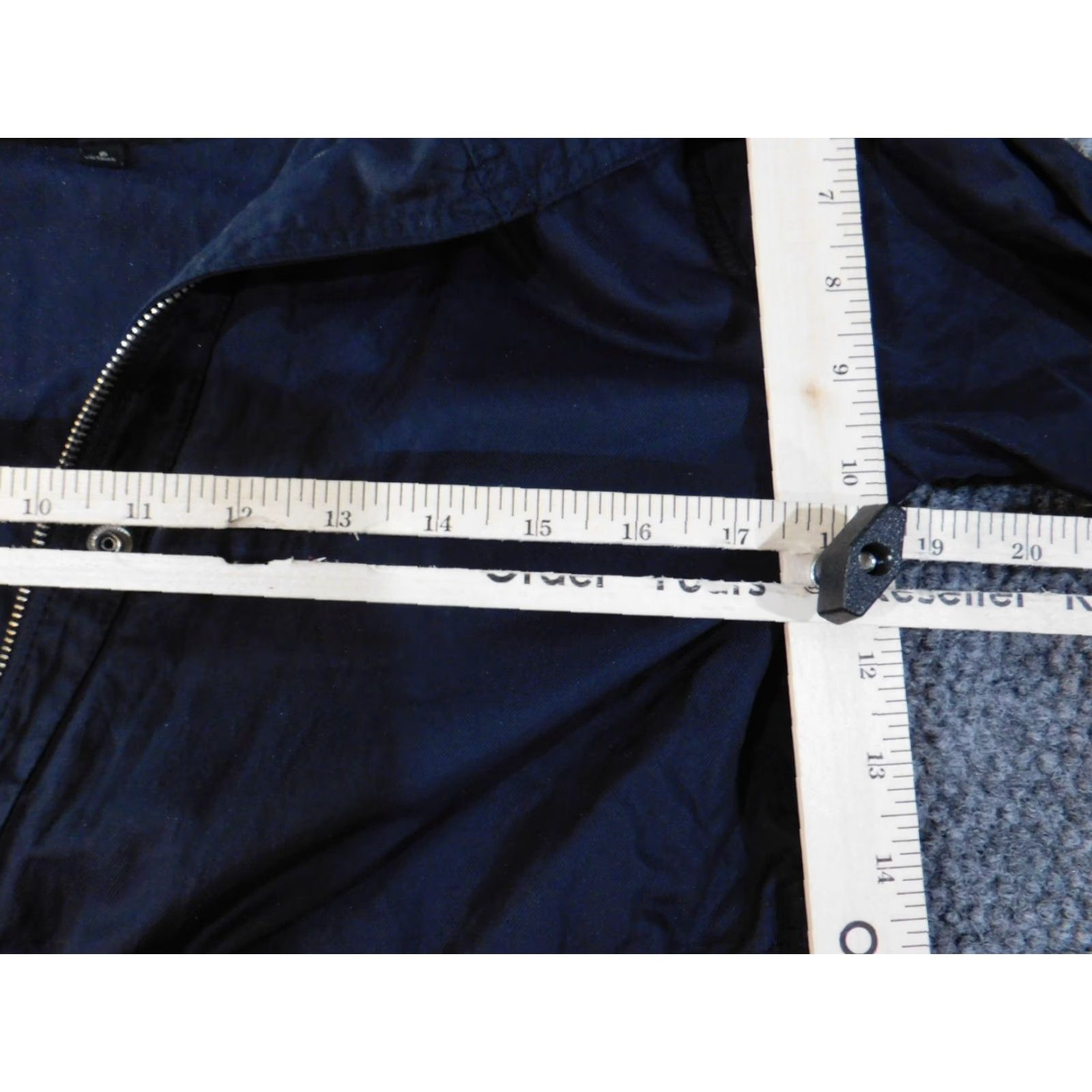 Talbots Talbots Jacket 6 Blue Zip Hoodie Womens Cotton Metallic Drawstring Casual Jacket Size M / US 6-8 / IT 42-44 - 6 Thumbnail