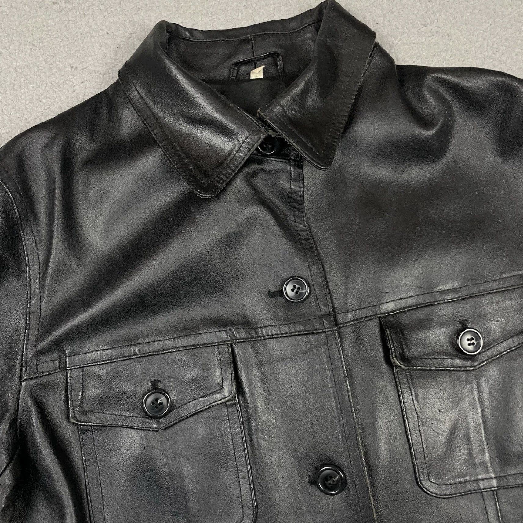 Vintage VINTAGE Michelangelo Leather Jacket Womens Small Black Firenze Made in Italy Casual Rare Leather Motorcycle Jacket Womens Small Black 1990s Size L / US 10 / IT 46 - 2 Thumbnail