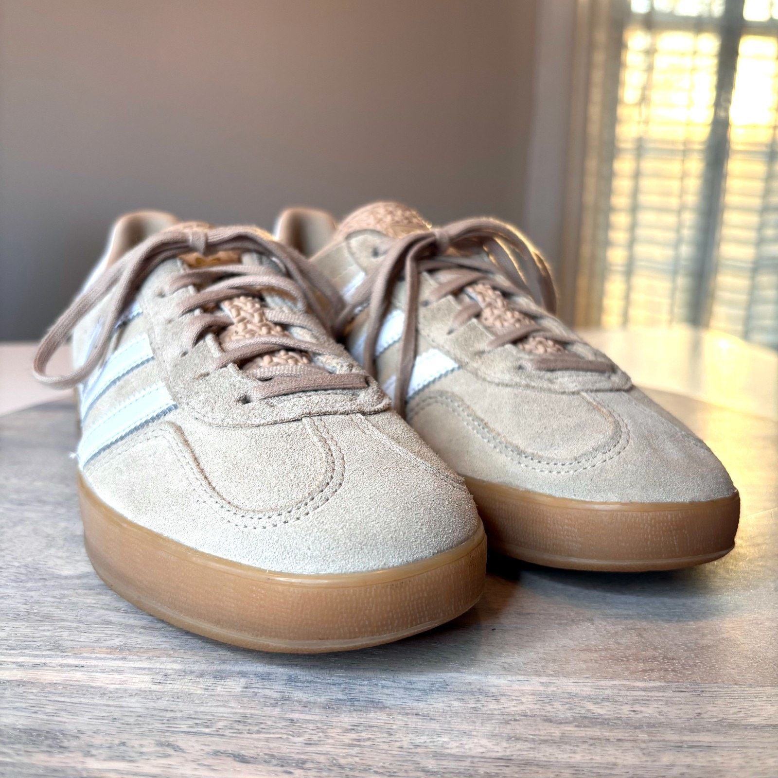 Adidas Adidas Gazelle Beige Gum Suede Sneakers Women's Shoes Sz 8 Size US 8 / IT 38 - 5 Thumbnail