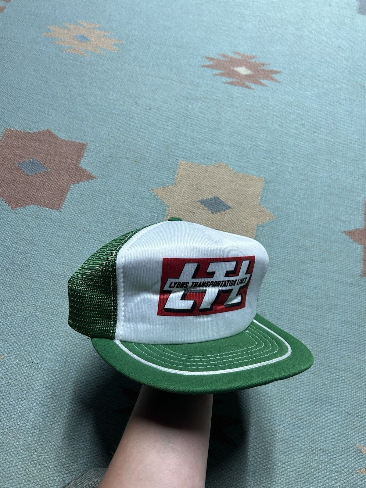 Vintage Vtg trucker hat mesh Lyons Transportation lines LTL snapback Size ONE SIZE - 1 Thumbnail