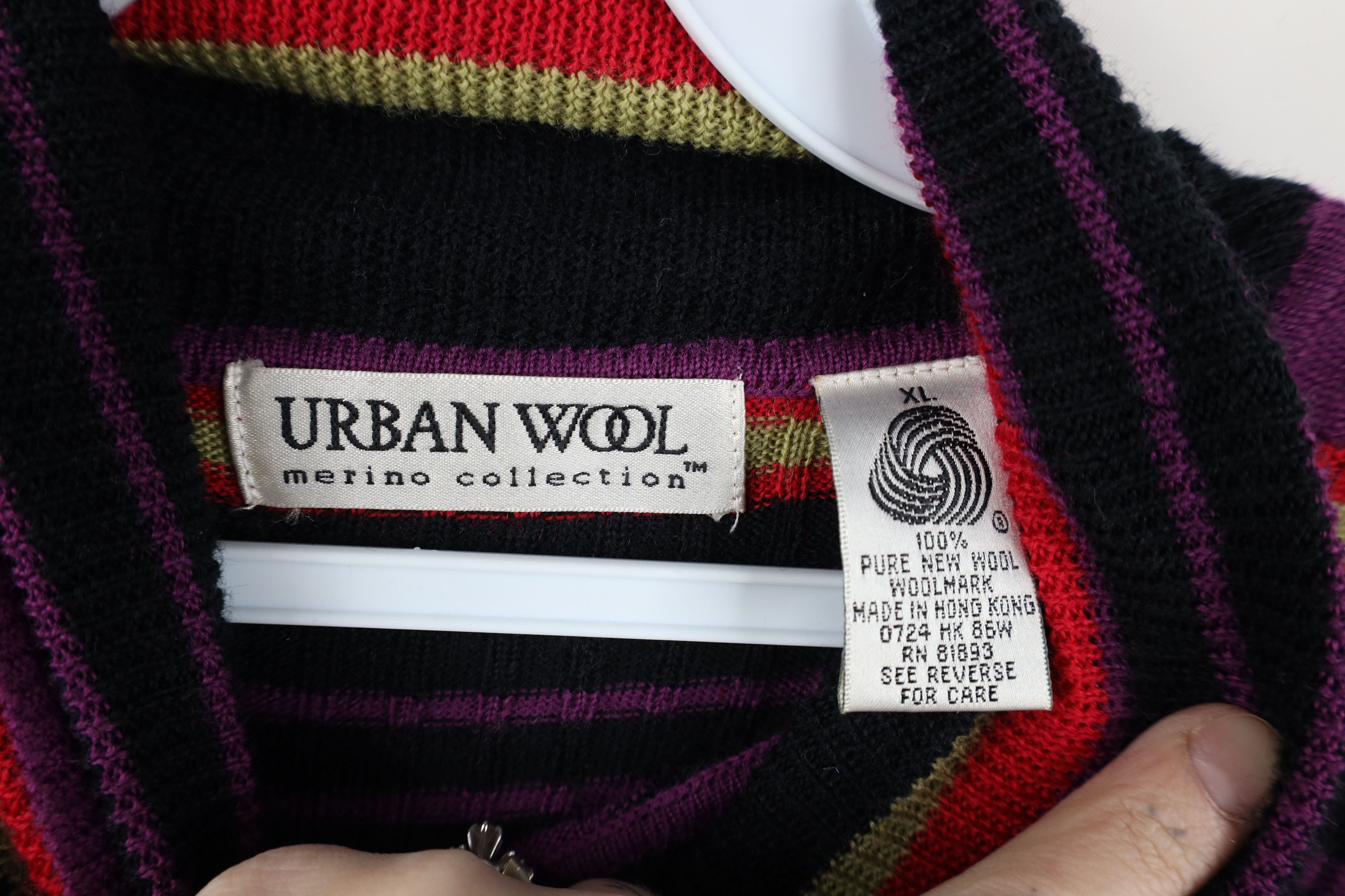 Vintage Vintage 90s Streetwear Wool Ribbed Knit Turtleneck Sweater Size XL / US 12-14 / IT 48-50 - 5 Thumbnail