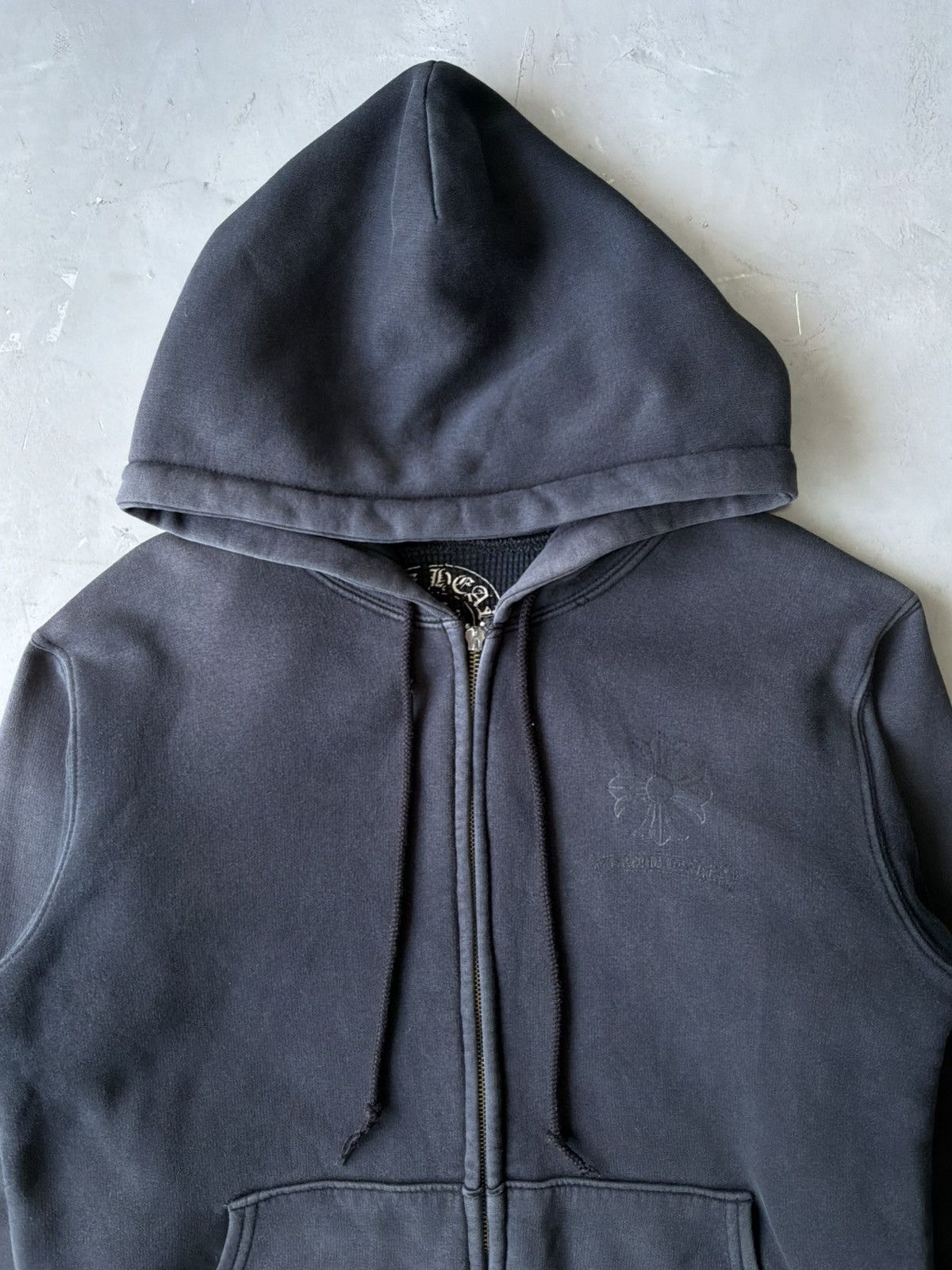 Chrome Hearts 2000s Chrome Hearts - Tonal Cross Thermal Zip Hoodie Size US M / EU 48-50 / 2 - 4 Thumbnail