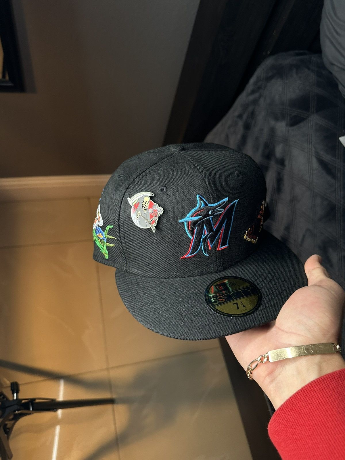 New Era Miami Marlins New Era x Felt fitted cap with pin Size ONE SIZE - 1 Thumbnail