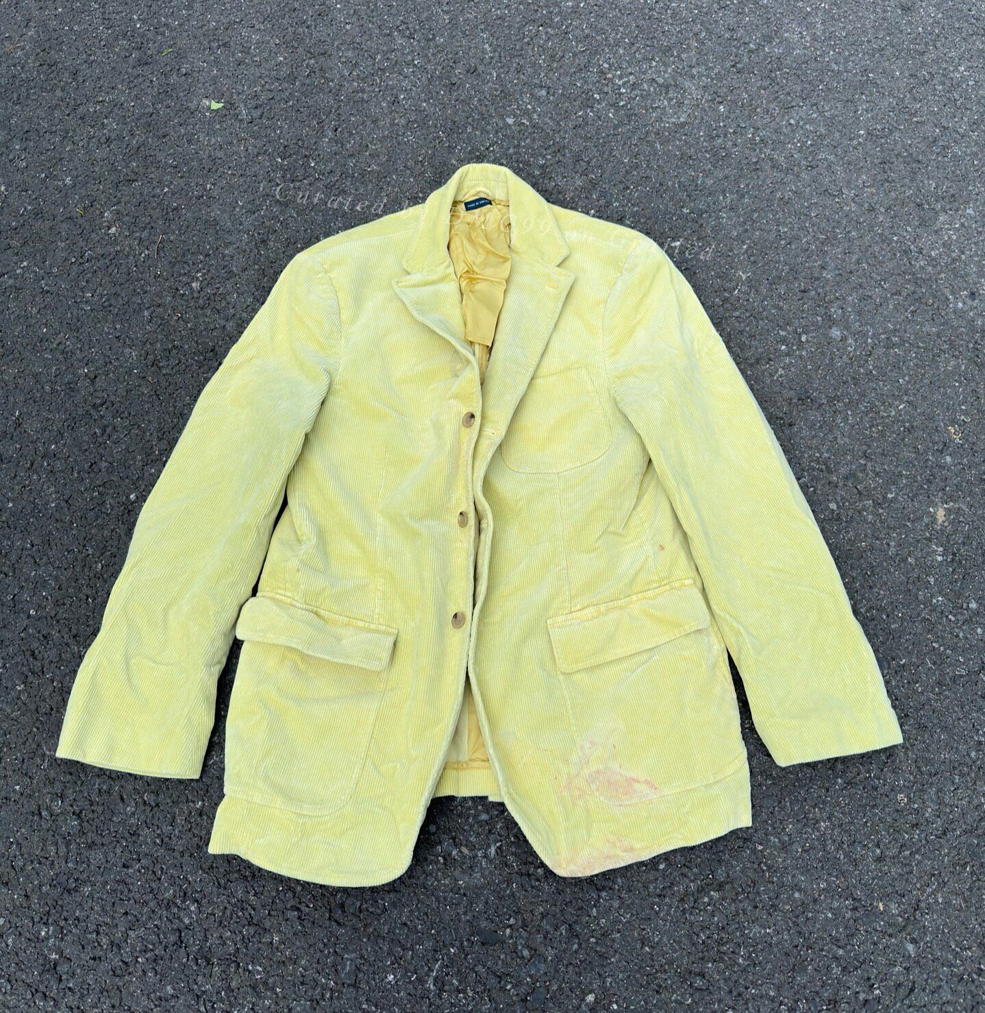 Ralph Lauren Ralph Lauren Vintage Yellow Corduroy Blazer Size US M / EU 48-50 / 2 - 1 Thumbnail