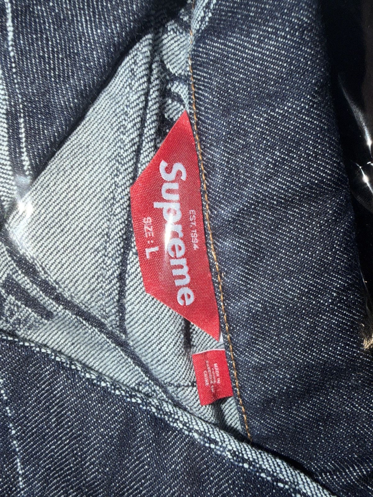 Supreme Denim Trucker Jacket (License Plate) Size US L / EU 52-54 / 3 - 3 Thumbnail