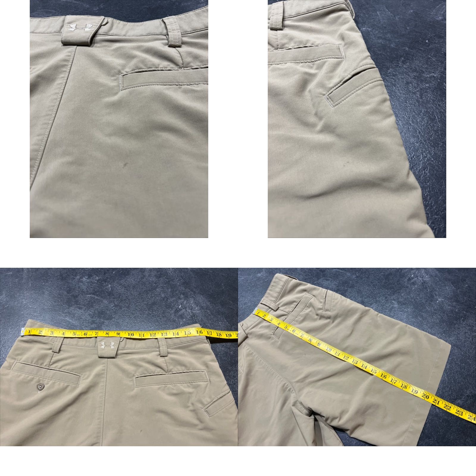 Under Armour Under Armour Men’s Shorts Bermuda Casual Beige 32 Regular HeatGear Zip Fly Belt Loops Slash Pockets Mens Size US 34 / EU 50 - 8 Thumbnail