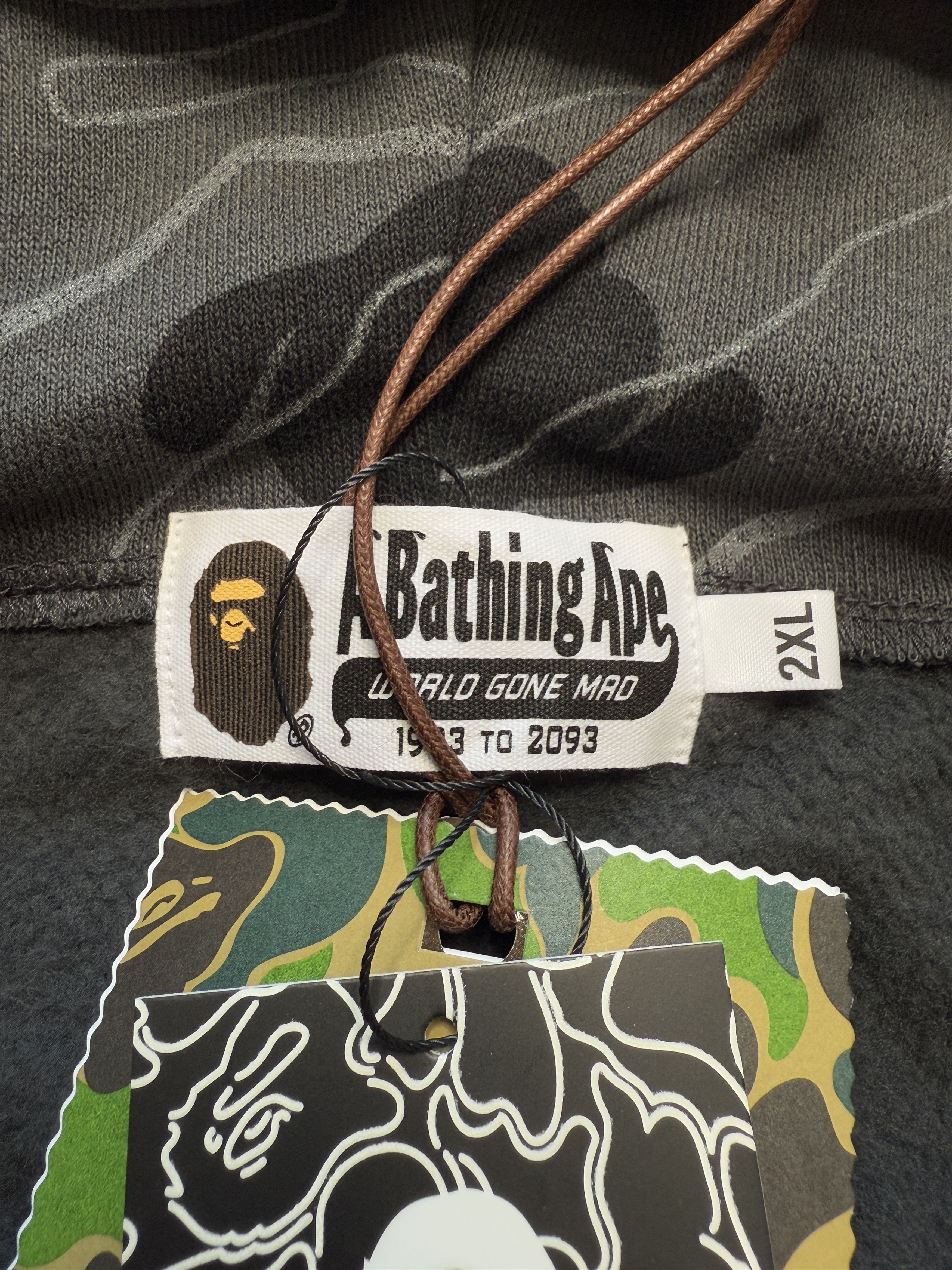 Bape BAPE LAYERED LINE CAMO SHARK FULL ZIP HOODIE Size US XXL / EU 58 / 5 - 16 Thumbnail