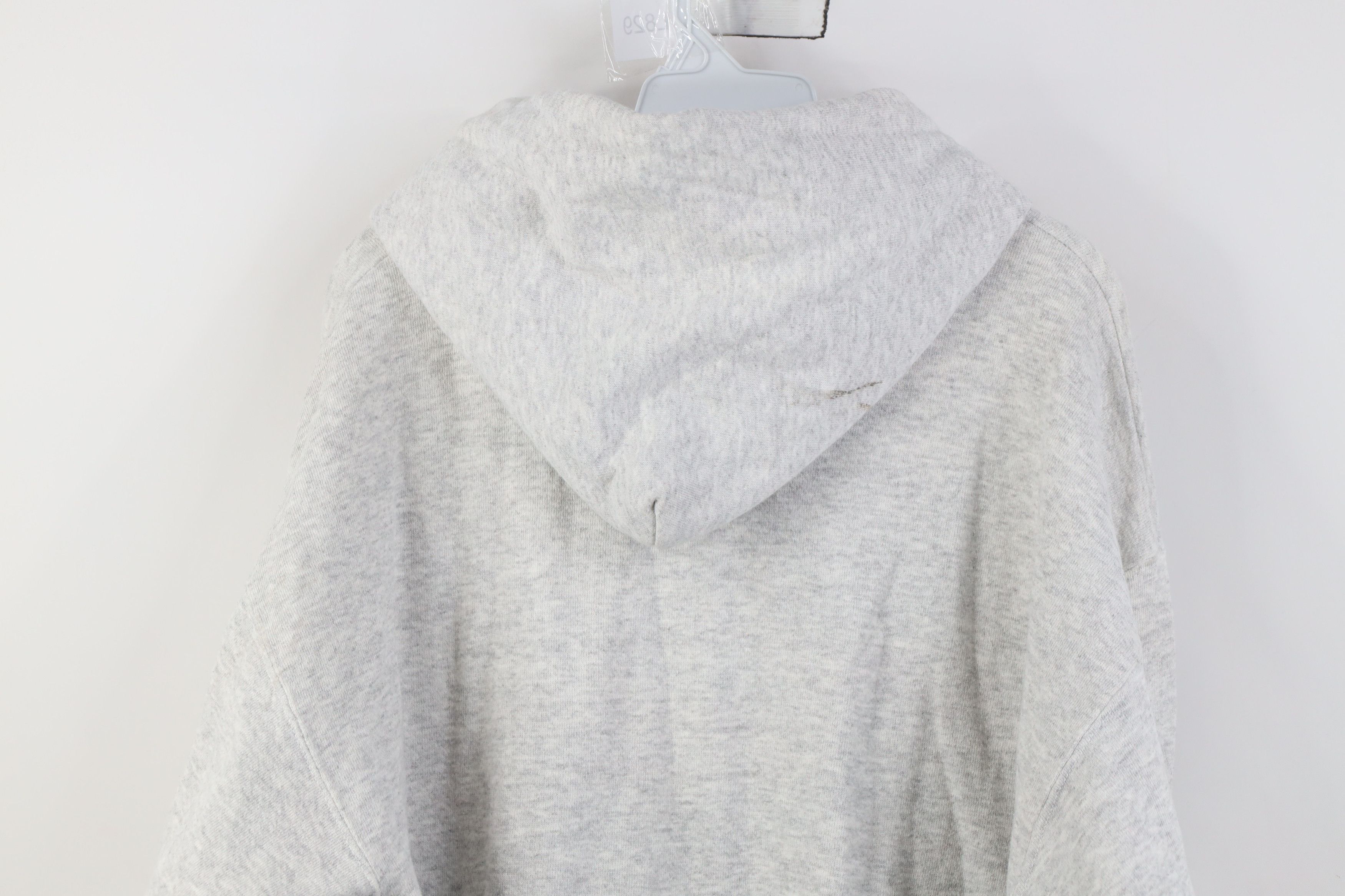 Vintage Vintage 90s Streetwear Hoodie Sweatshirt Heather Gray USA Size US L / EU 52-54 / 3 - 15 Thumbnail