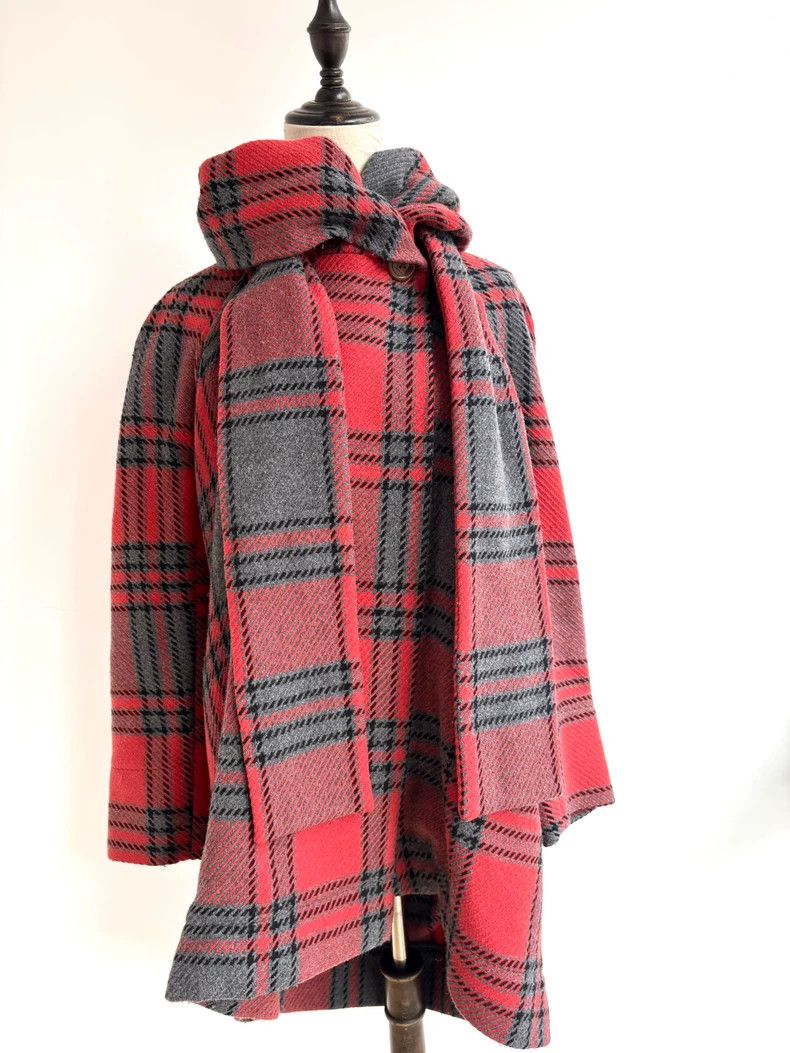 Vivienne Westwood Vivienne Westwood size2 Red gauze bow scarf coat Size M / US 6-8 / IT 42-44 - 2 Thumbnail