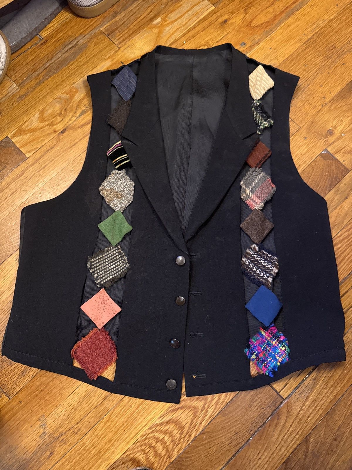 Yohji Yamamoto Yohji Yamamoto patchwork vest fw93 Size 42R - 1 Thumbnail