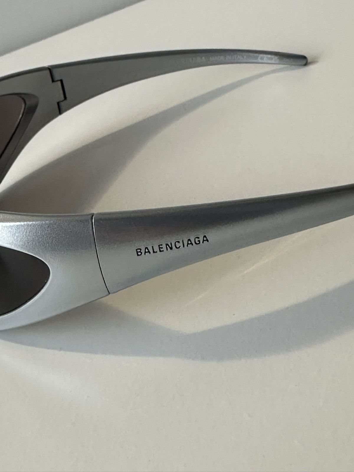 Balenciaga Balenciaga skin cat silver sunglasses Size ONE SIZE - 4 Thumbnail