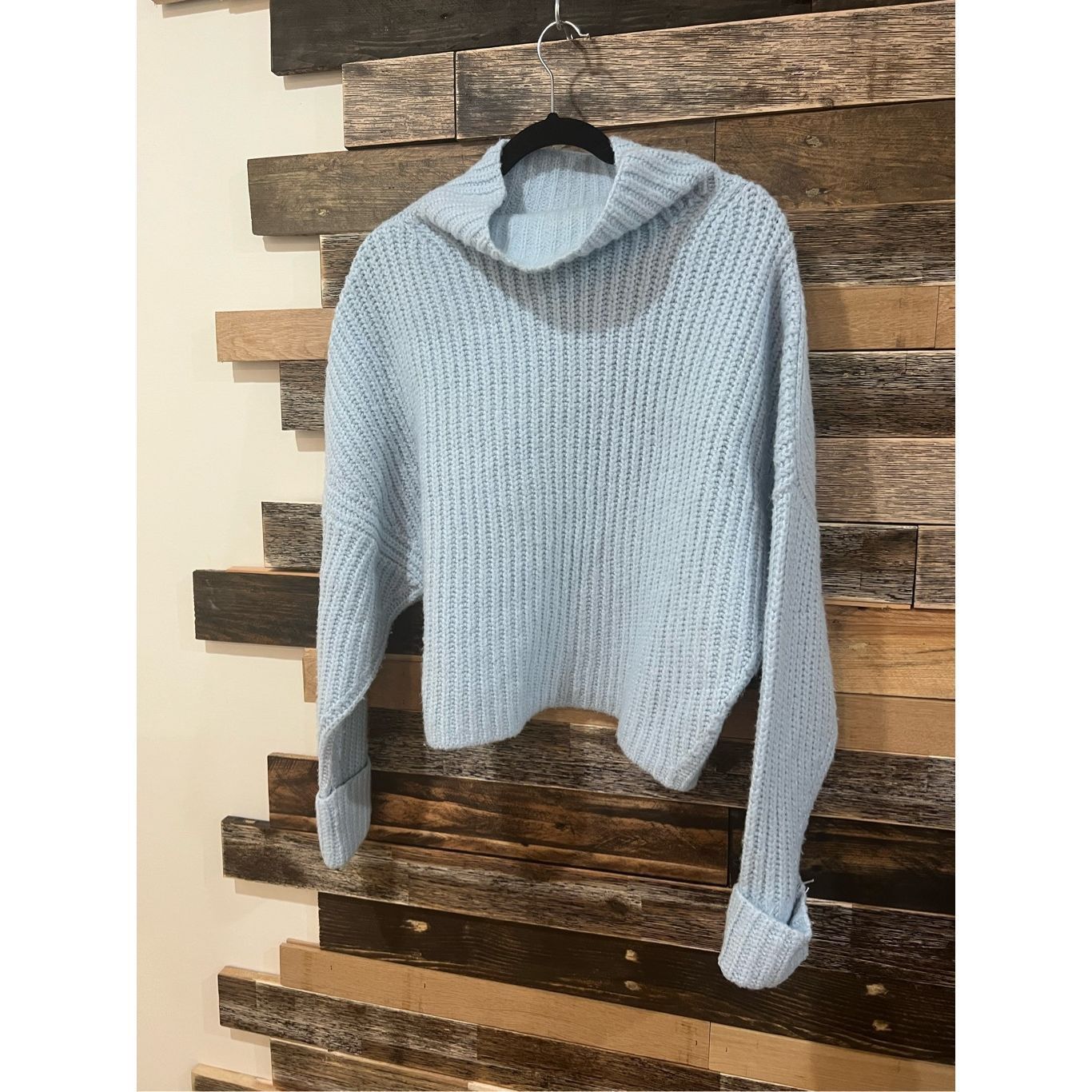 Anthropologie Anthropologie Maeve Athena Cowl Neck Blue Sweater sz S Size S / US 4 / IT 40 - 2 Thumbnail