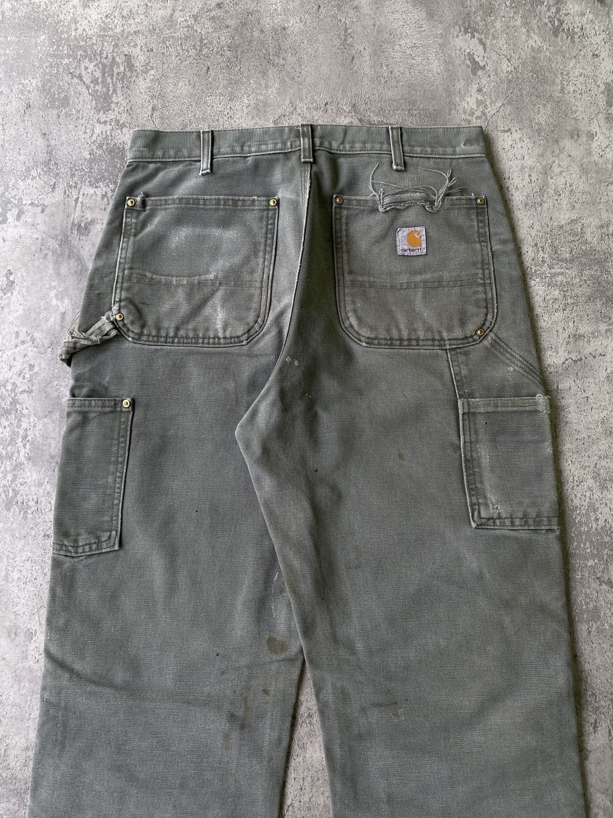 Carhartt Distressed Faded Vintage Carhartt Double Knee B01 Moss Green Size US 32 / EU 48 - 5 Thumbnail