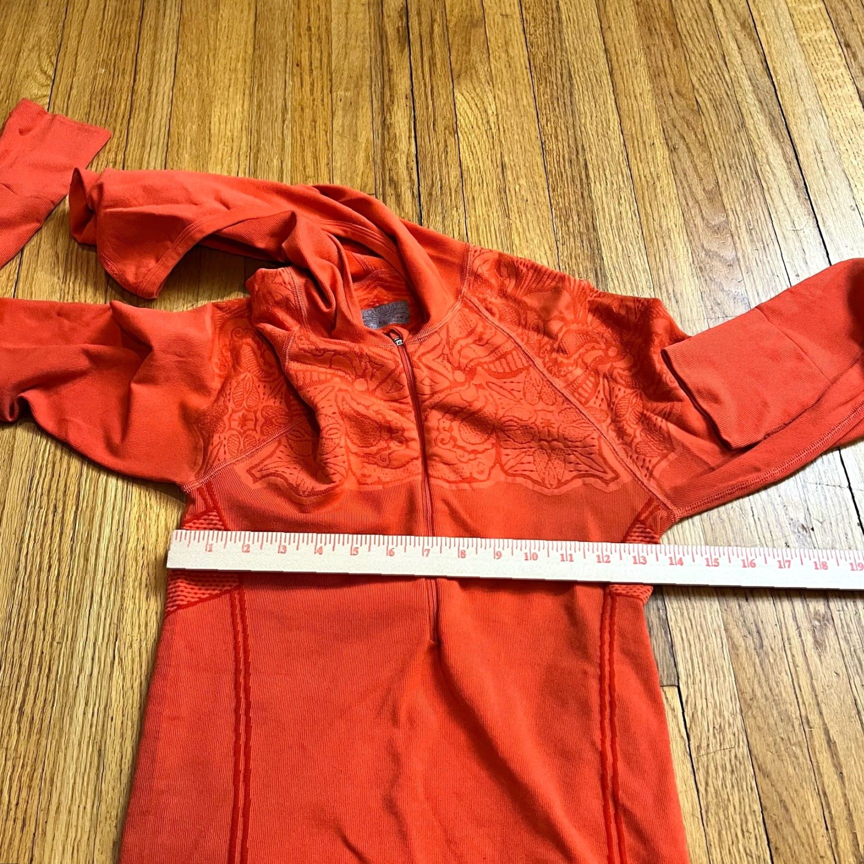 Athleta Athleta Hoodie Womens Medium Twist Half Zip Shirt Orange Compression Size M / US 6-8 / IT 42-44 - 7 Thumbnail