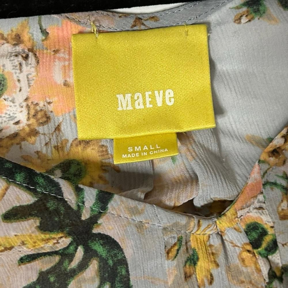 Designer Anthropologie l Maeve Floral Sheer Tunic Small Size S / US 4 / IT 40 - 7 Thumbnail
