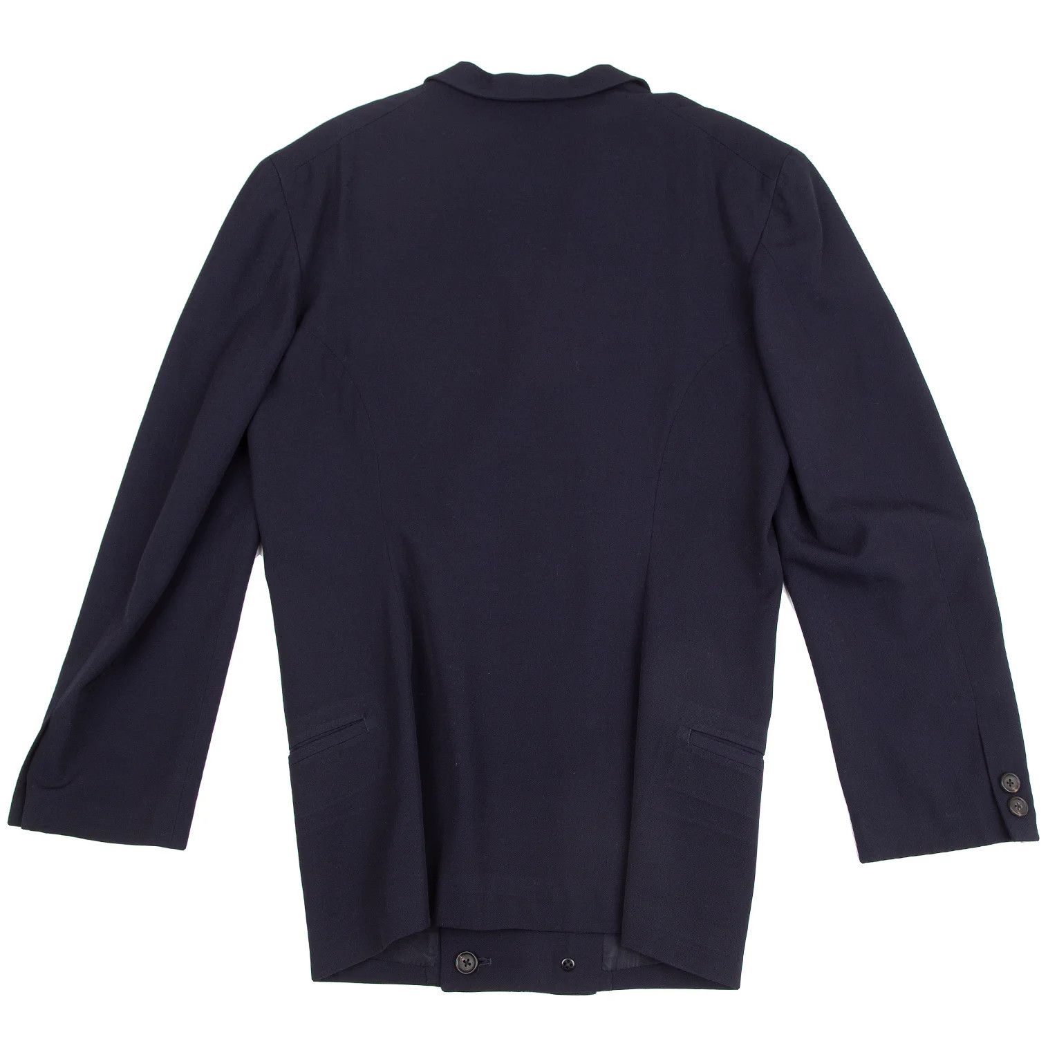 Yohji Yamamoto Yohji Yamamoto Wool Cotton Gabardine Jacket Navy M Size US M / EU 48-50 / 2 - 16 Thumbnail