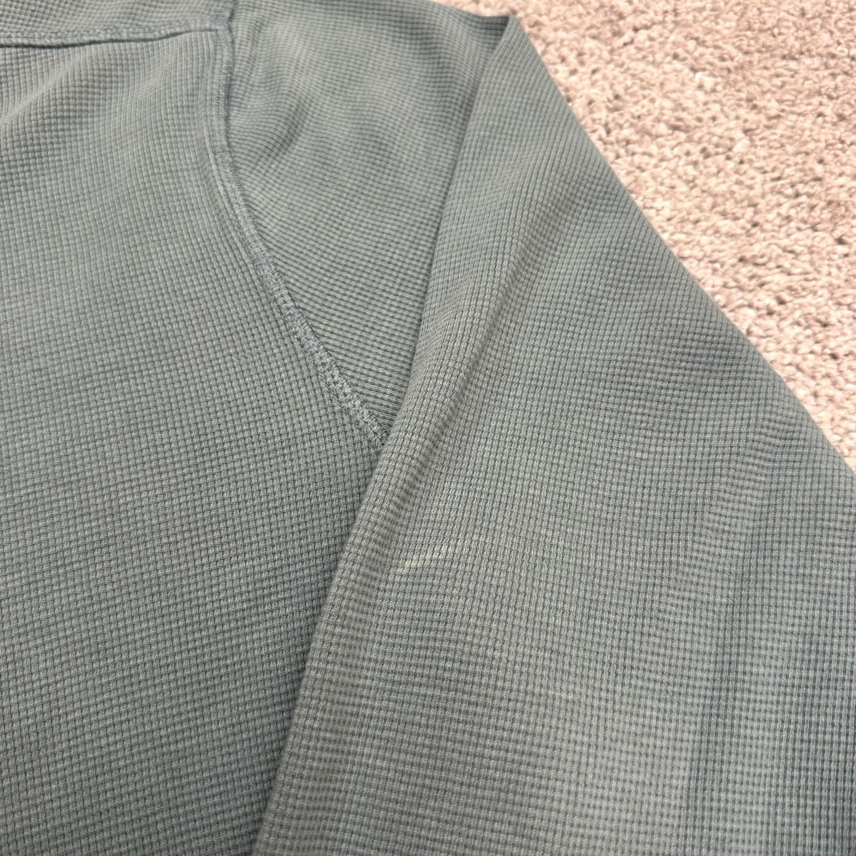 Bonobos Bonobos Green Cotton Crew Tee Long Sleeve Shirt Mens Large Waffle Knit Thermal Regular Fit Vintage No Size US L / EU 52-54 / 3 - 6 Thumbnail
