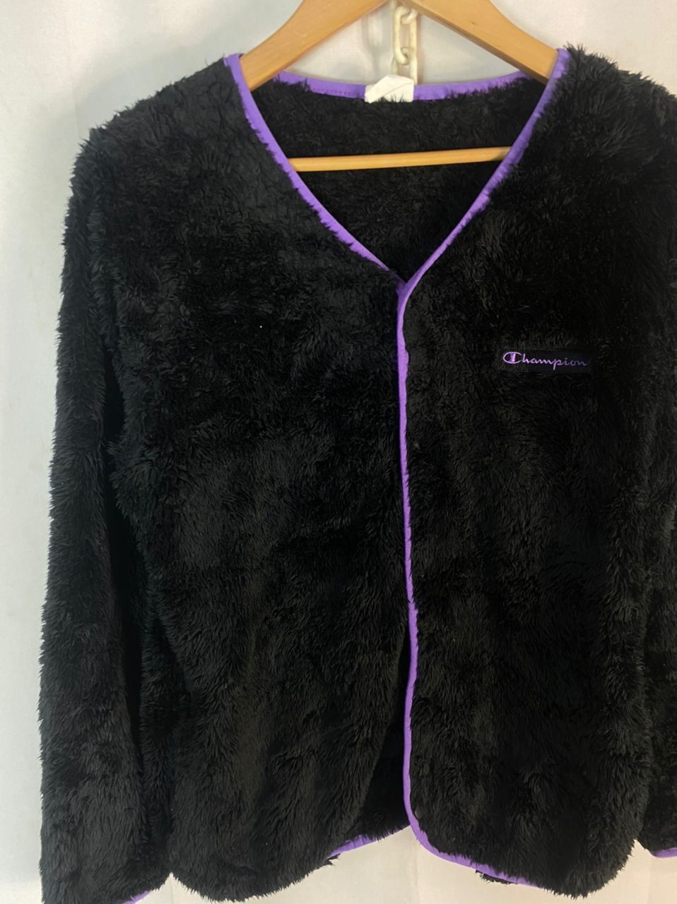 Champion Champion spellout fleece snap button cardigan sweater Size US M / EU 48-50 / 2 - 2 Thumbnail