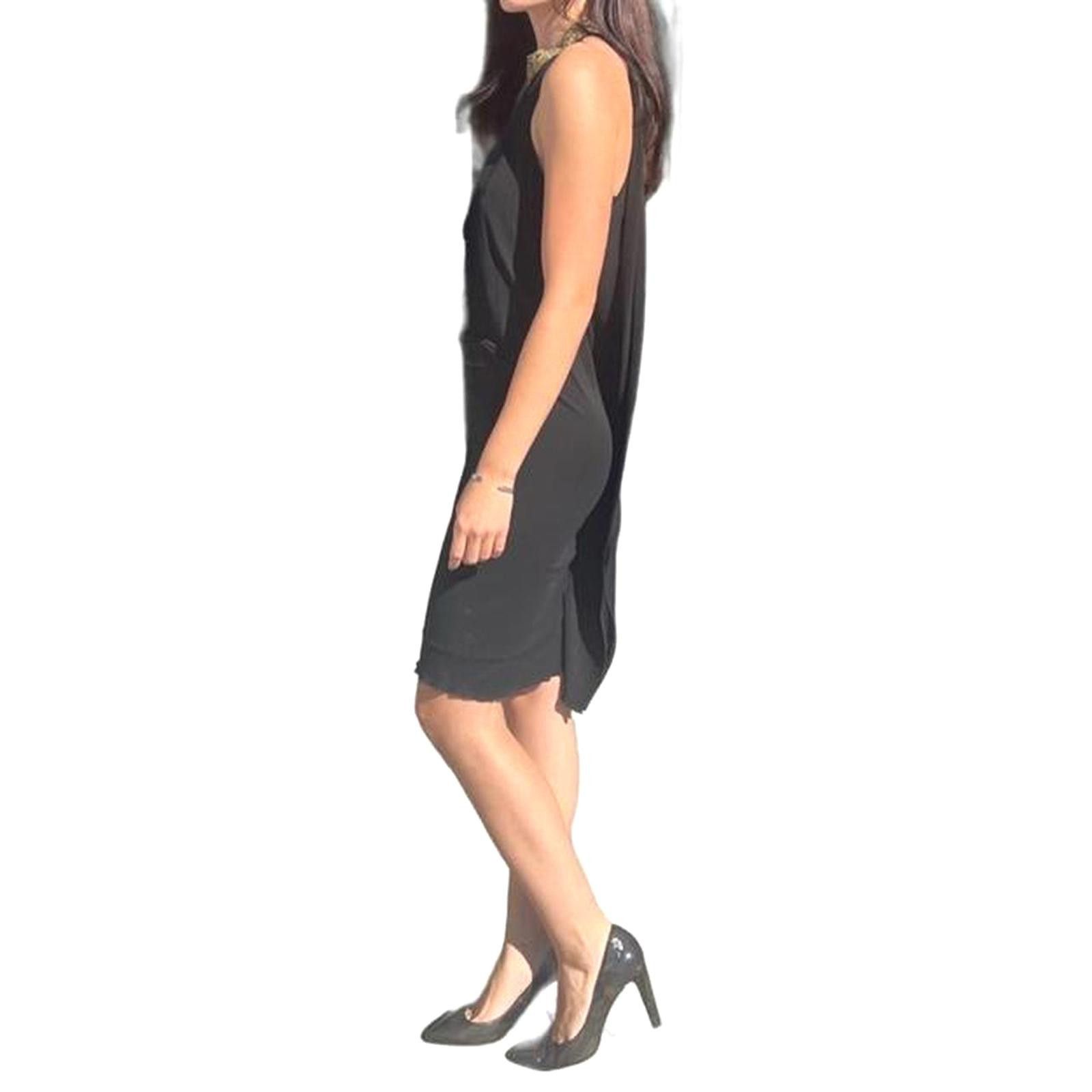 Designer Roland Mouret Black & Gold Sequin Cocktail Mini – S Size M / US 6-8 / IT 42-44 - 3 Thumbnail