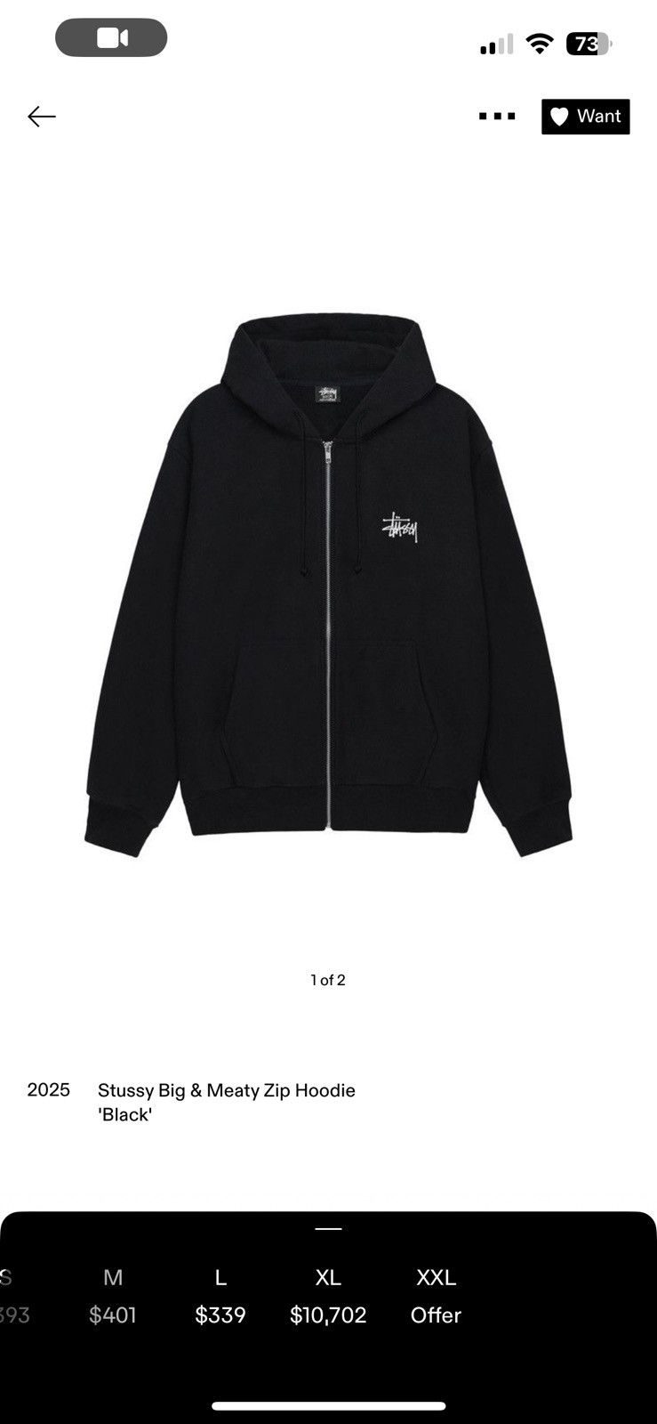 Stussy Stussy Big and Meaty Zip Up Size US XL / EU 56 / 4 - 7 Thumbnail