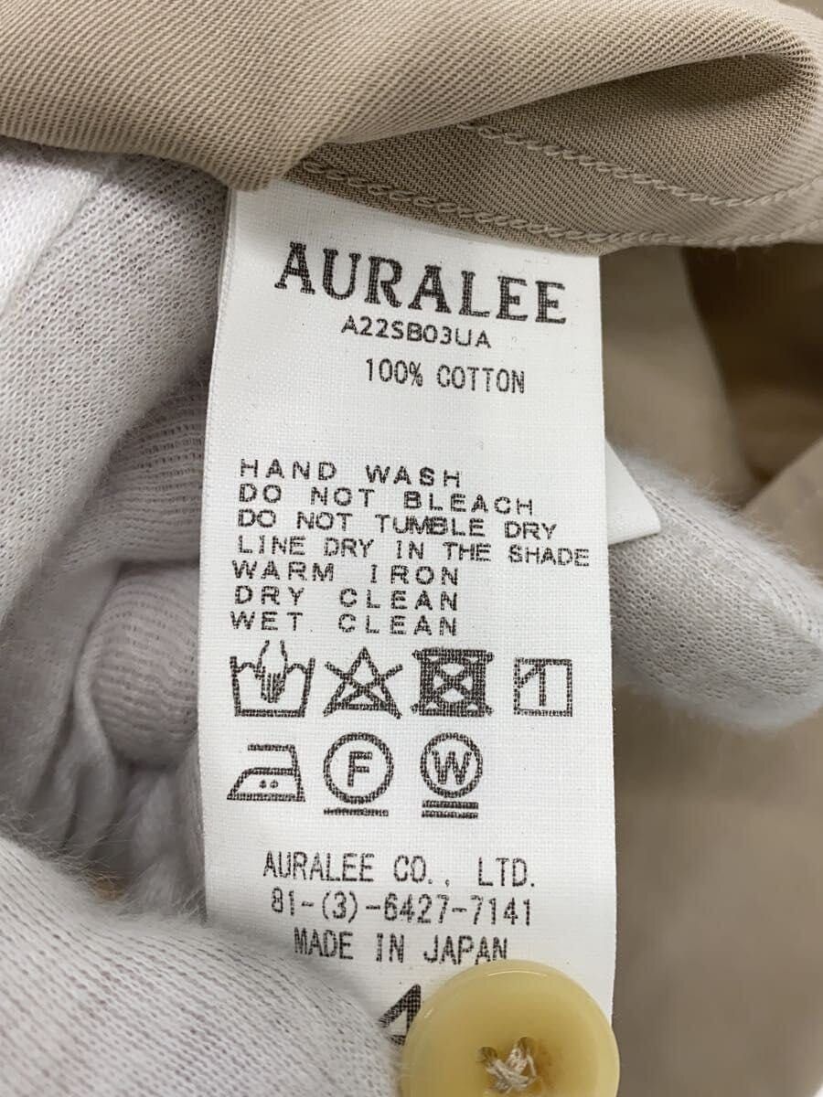Auralee Beige Cotton Long-sleeved Shirt Size US XL / EU 56 / 4 - 3 Thumbnail