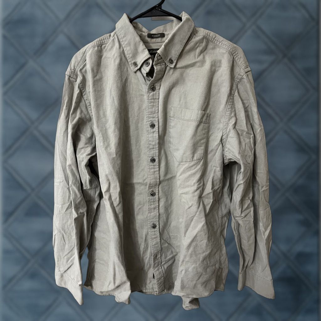 Eddie Bauer VINTAGE Eddie Bauer Button Up Shirt Mens XL Light Gray Relaxed Fit Long Sleeve Size US XL / EU 56 / 4 - 1 Thumbnail