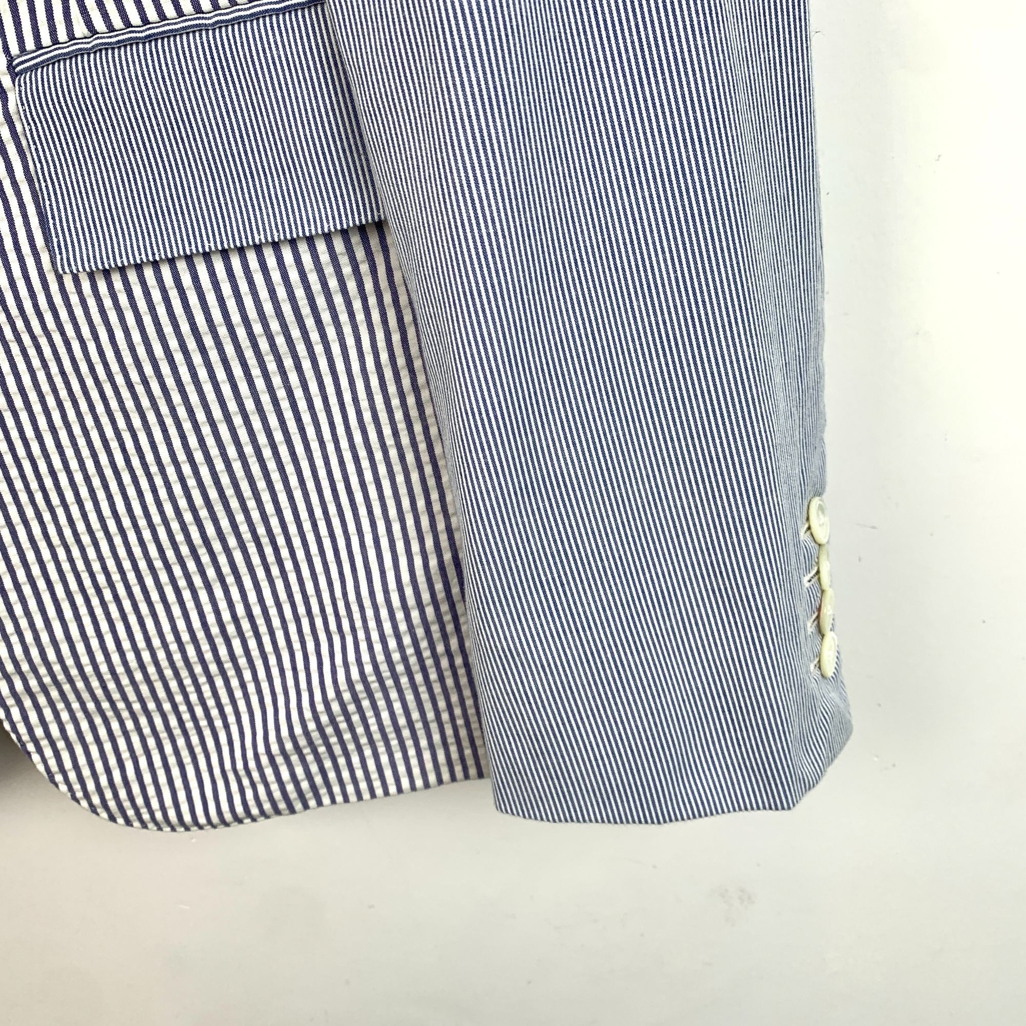 Thom Browne Thom Browne Mens Striped Blazer Size 1 Classic Fit Blue & Wh Size US S / EU 44-46 / 1 - 4 Thumbnail