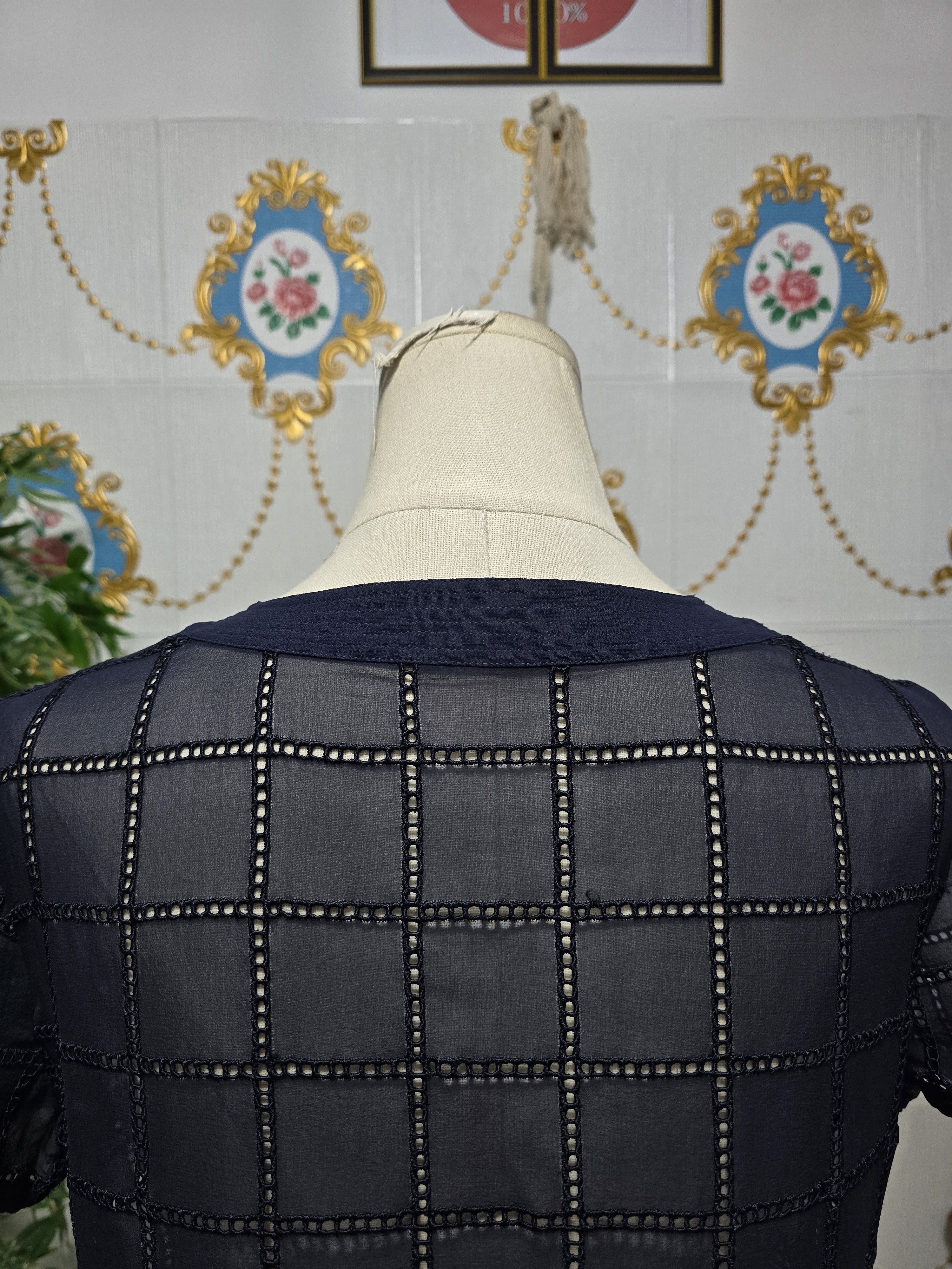 Versace VERSACE ISTANTE vintage 90' navy blue top Size M / US 6-8 / IT 42-44 - 9 Thumbnail
