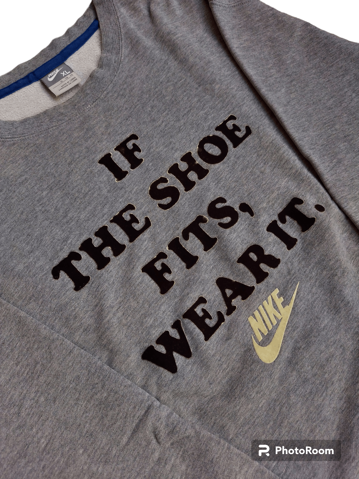 Nike × Vintage 💥Vintage Y2K Nike Sweatshirt If The Shoe Fits, Wear It Size US XL / EU 56 / 4 - 3 Thumbnail