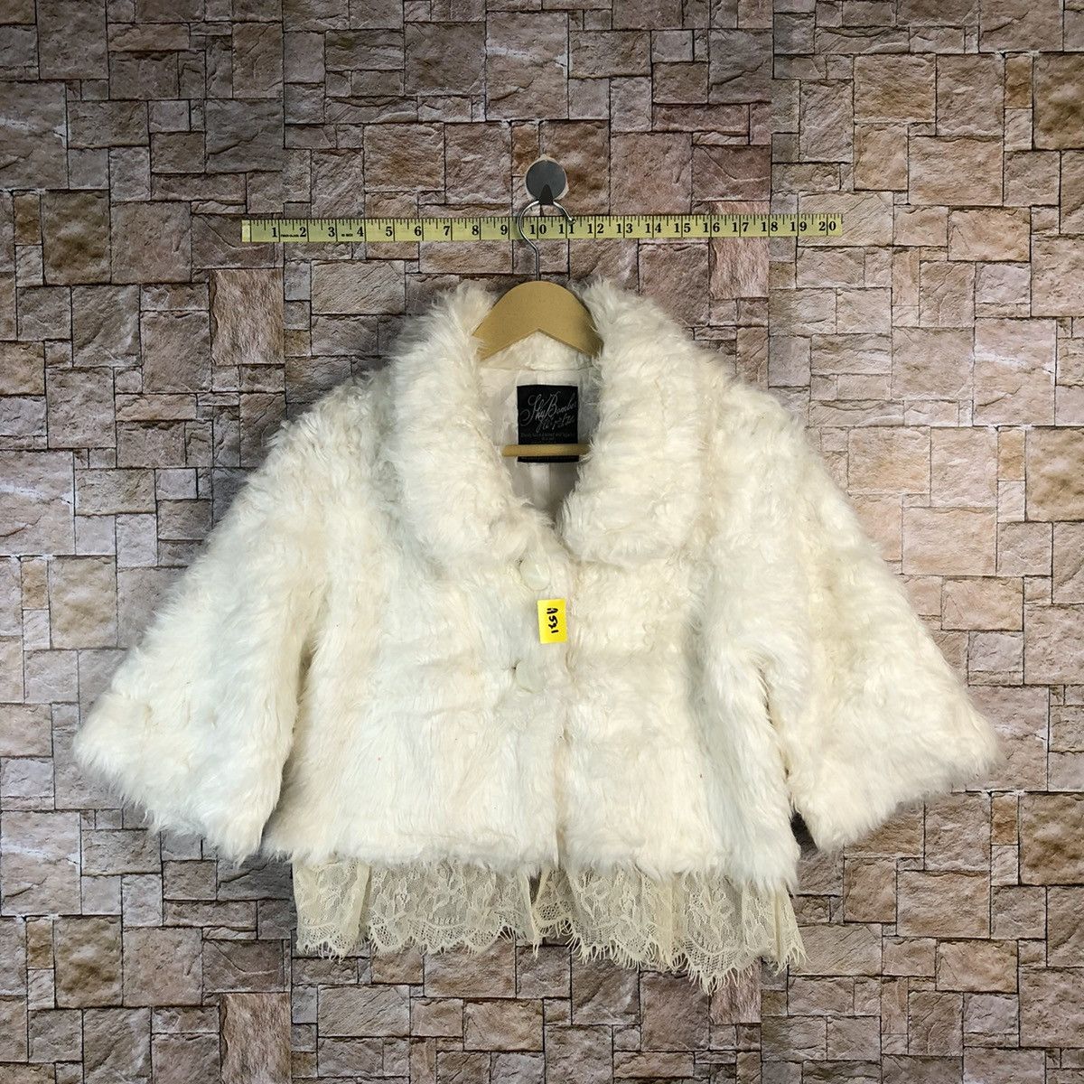 Homespun Knitwear Iky Bombers White Mohair fur Knitwear cardigan #A521 Size XS / US 0-2 / IT 36-38 - 1 Thumbnail
