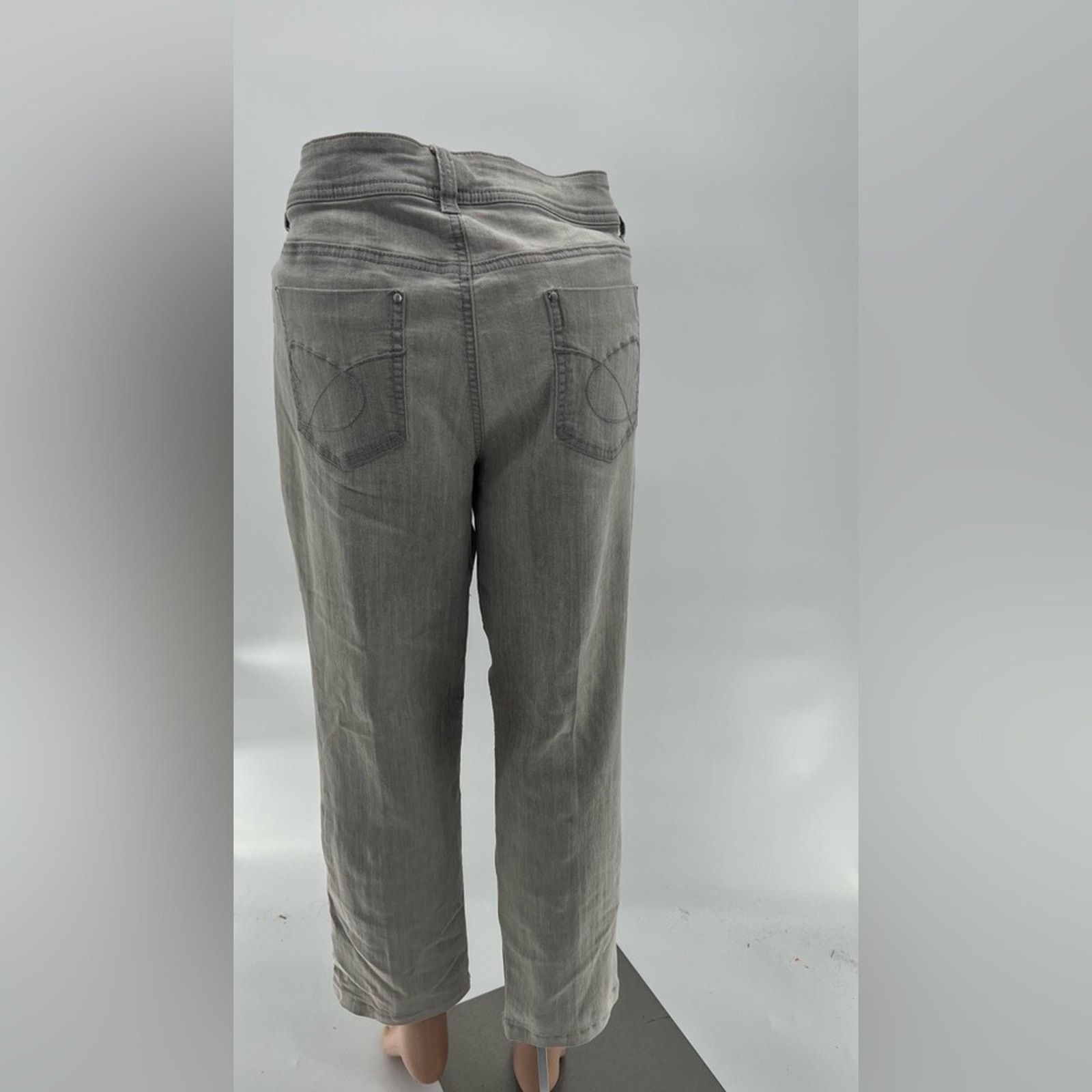 Chicos Chico's Women's Gray Denim Stretch Platinum Pants Size 30" / US 8 / IT 44 - 6 Thumbnail