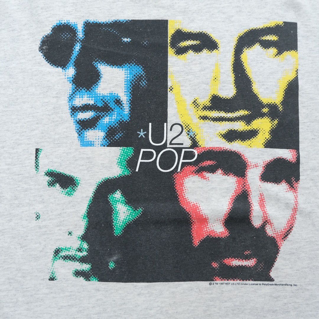 Vintage 1997 U2 Pop Mart Tour Grey Tee - Unisex Size US M / EU 48-50 / 2 - 5 Thumbnail