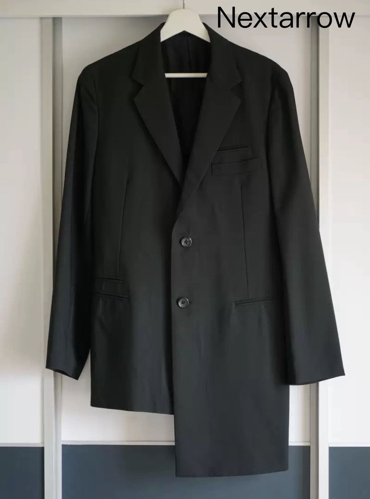 Yohji Yamamoto Yohji Yamamoto 09ss asymmetrical wool suit 2412-Nextarrow Size 42R - 1 Thumbnail