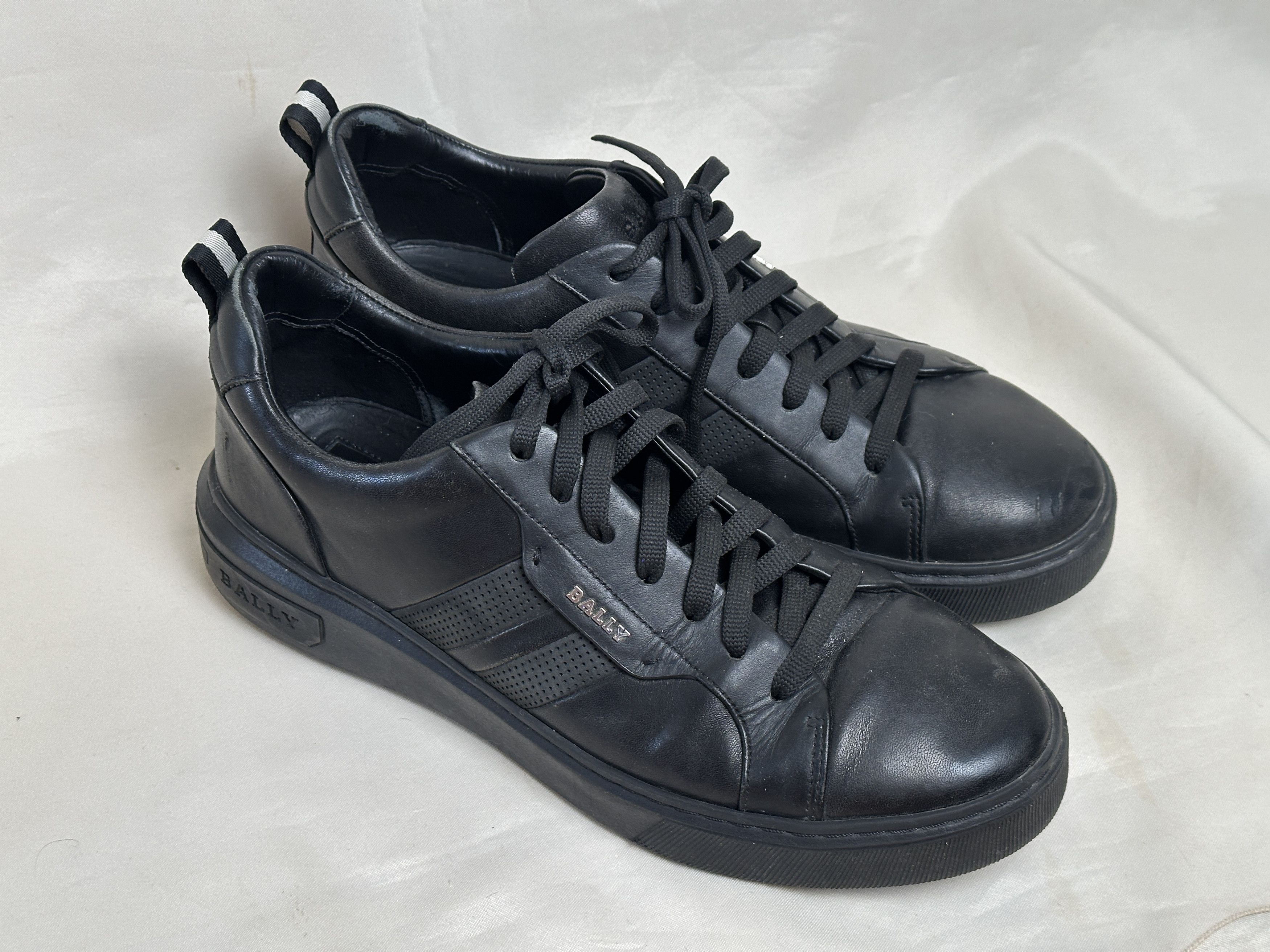 Bally Men's Leather Sneakers Bally Maxim Black US Size 10D Size US 10 / EU 43 - 1 Thumbnail