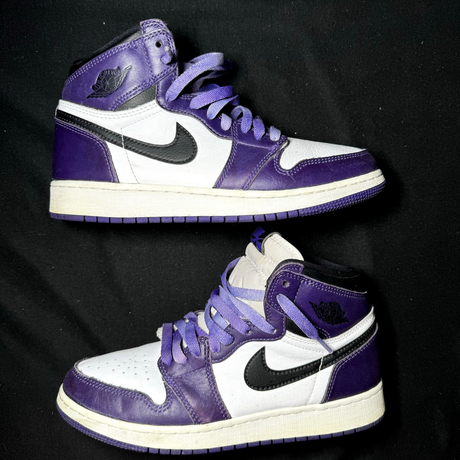 Jordan Brand × Nike Size 6.5 - Air Jordan 1 Retro High OG GS Court Purple 2.0 Size US 6.5 / EU 39-40 - 2 Thumbnail