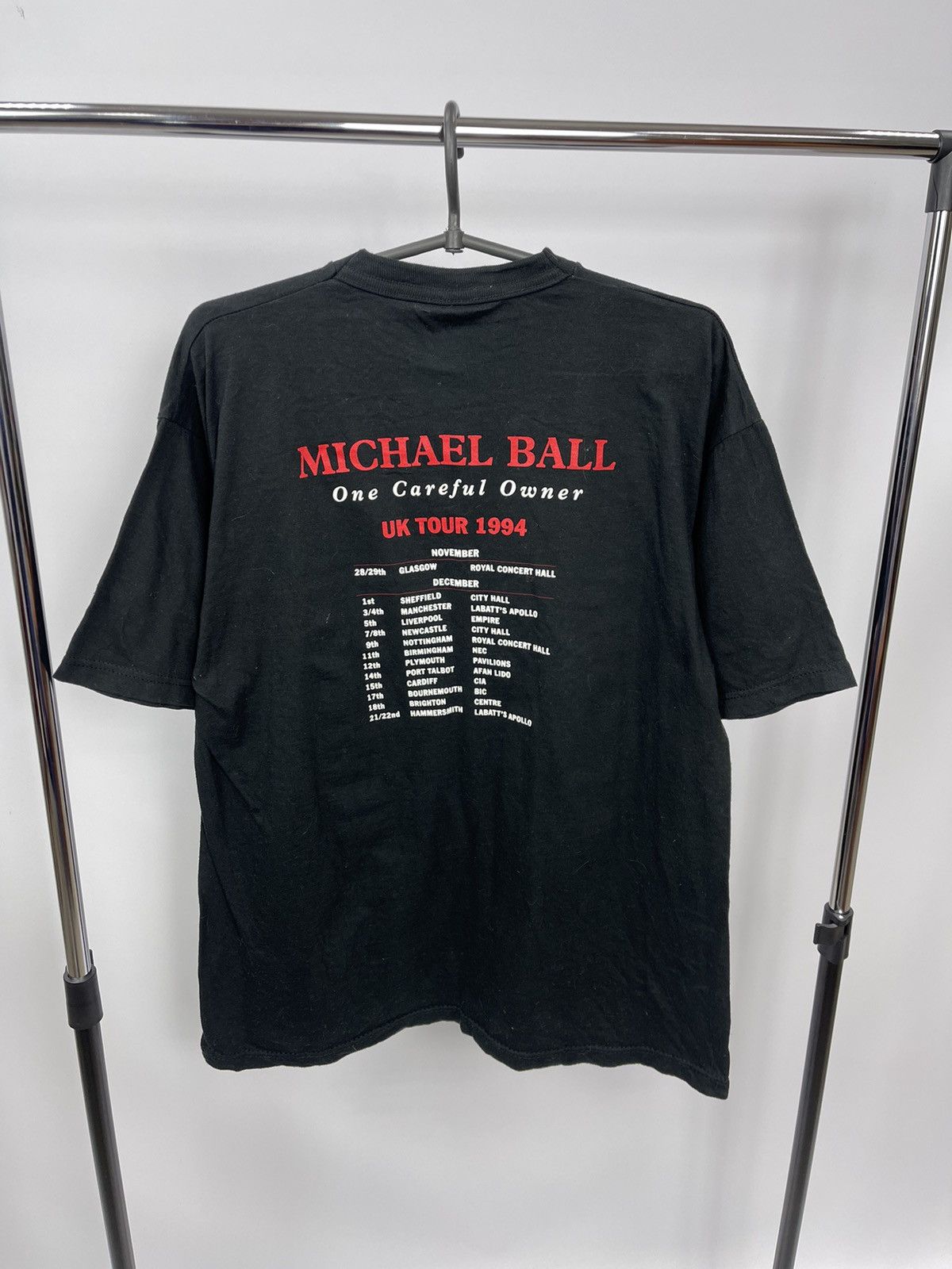 Vintage Michael Ball 1994 Vintage T-Shirt Size L Black Made in S.A.R Size US L / EU 52-54 / 3 - 2 Thumbnail